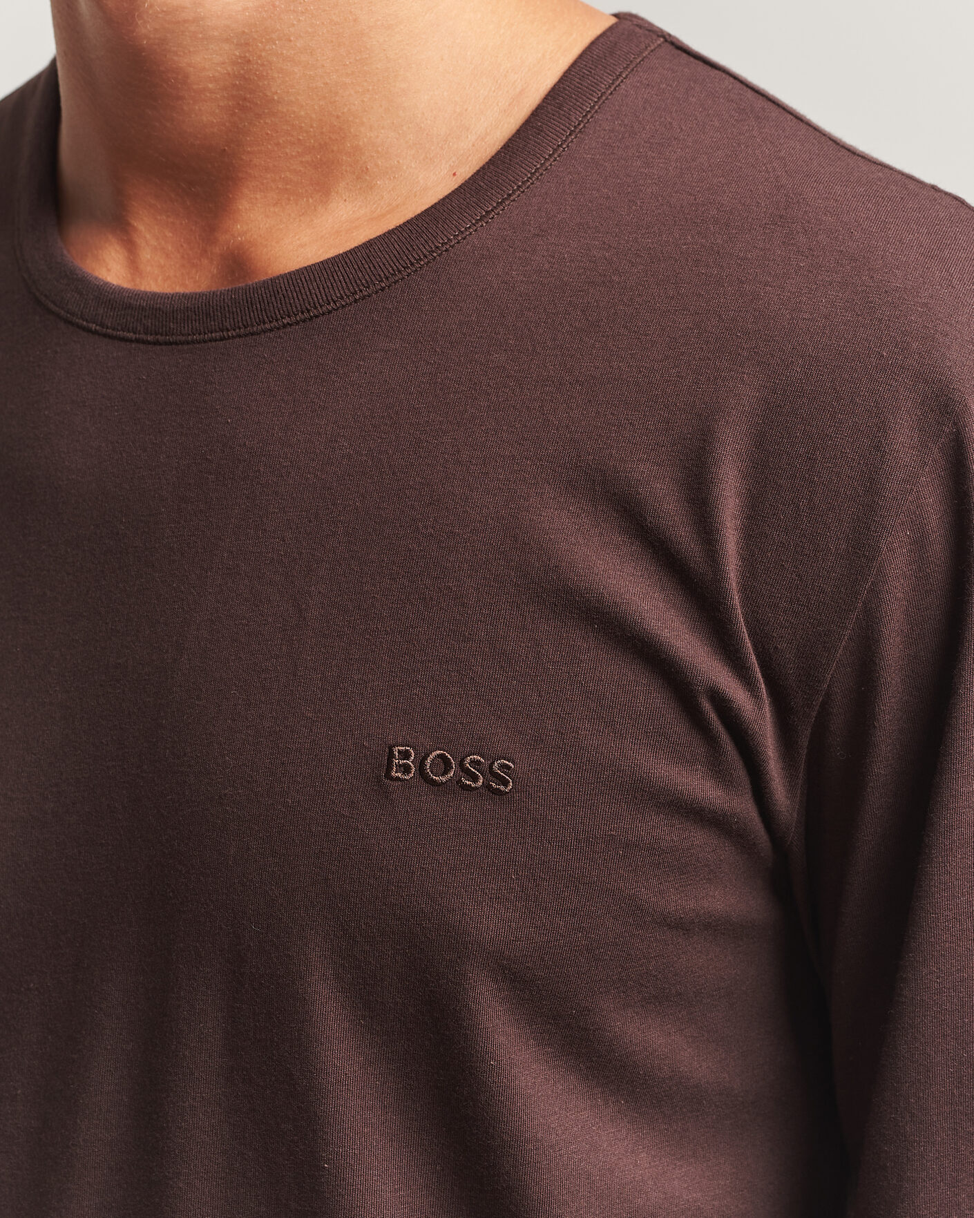 Hombres | Camisetas | BOSS BLACK | 3-Pack Long Sleeve T-Shirt White/Black/Brown