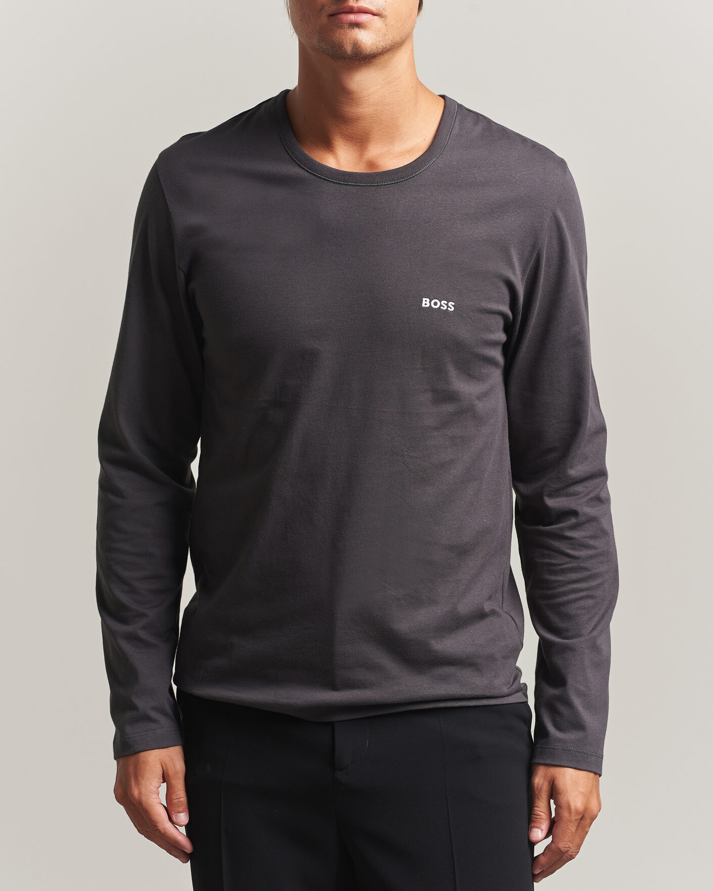 Hombres | Camisetas | BOSS BLACK | 3-Pack Long Sleeve T-Shirt Blue/Navy/Grey