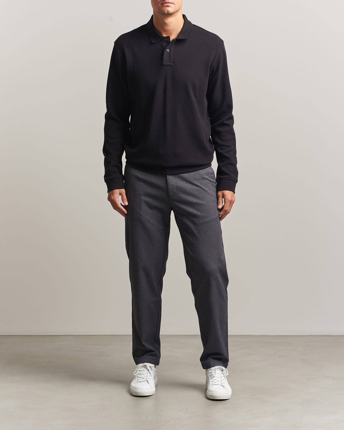 Hombres | Pantalones | BOSS ORANGE | Tapered Fit Drawstring Chino Dark Grey
