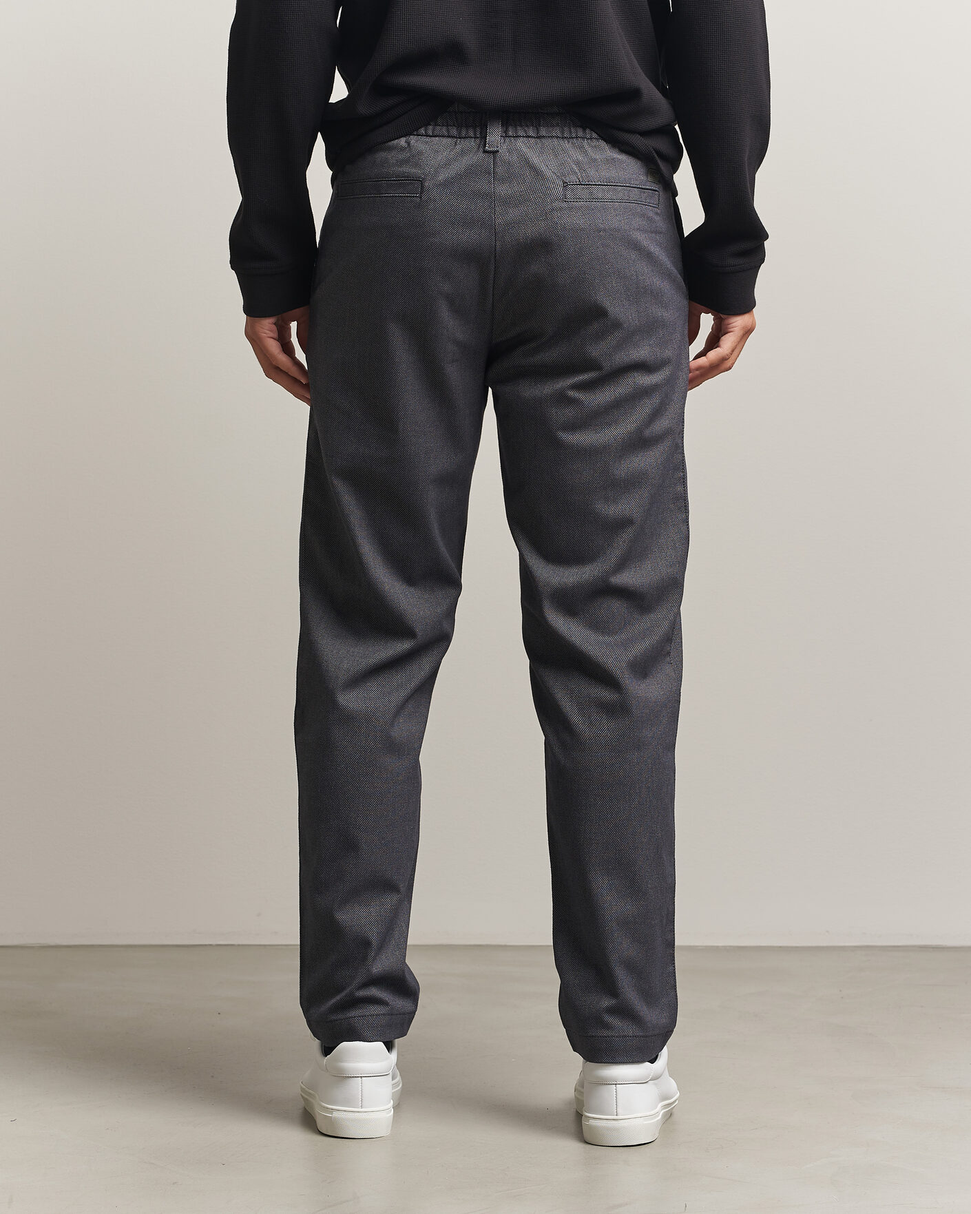 Hombres | Pantalones | BOSS ORANGE | Tapered Fit Drawstring Chino Dark Grey