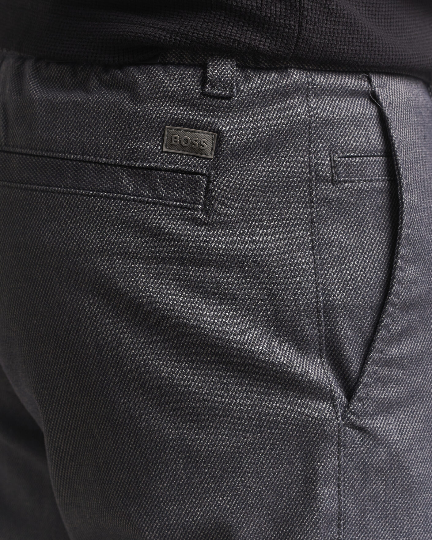 Hombres | Pantalones | BOSS ORANGE | Tapered Fit Drawstring Chino Dark Grey