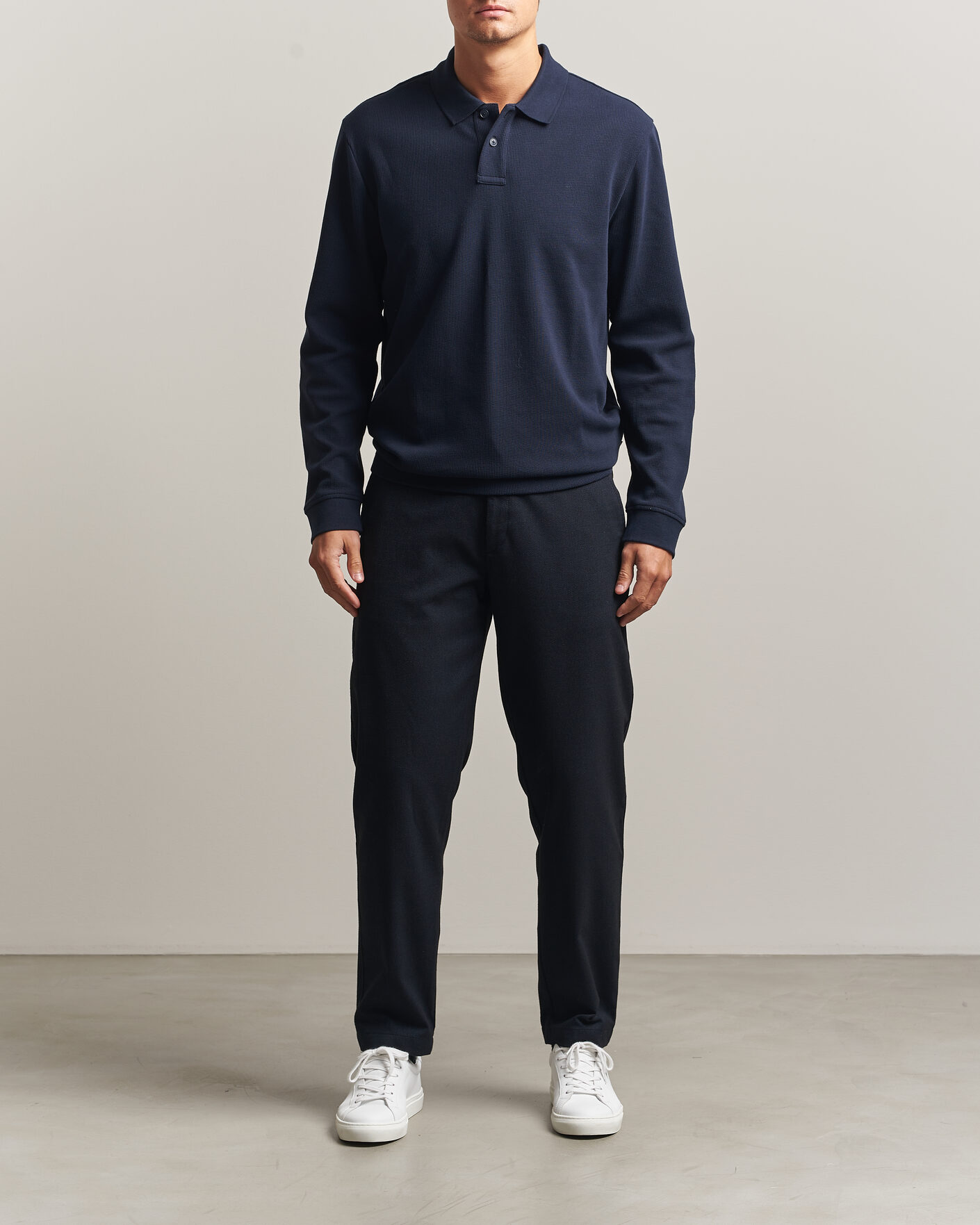Hombres | Pantalones | BOSS ORANGE | Tapered Fit Drawstring Chino Dark Blue