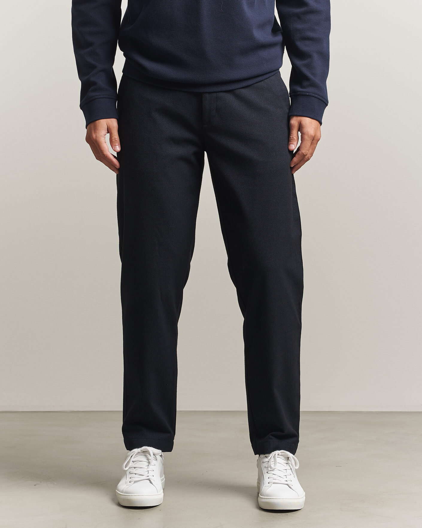 Hombres | Pantalones | BOSS ORANGE | Tapered Fit Drawstring Chino Dark Blue