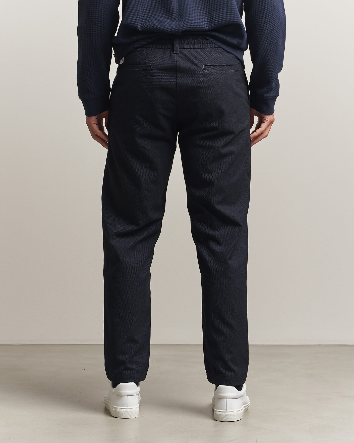 Hombres | Pantalones | BOSS ORANGE | Tapered Fit Drawstring Chino Dark Blue