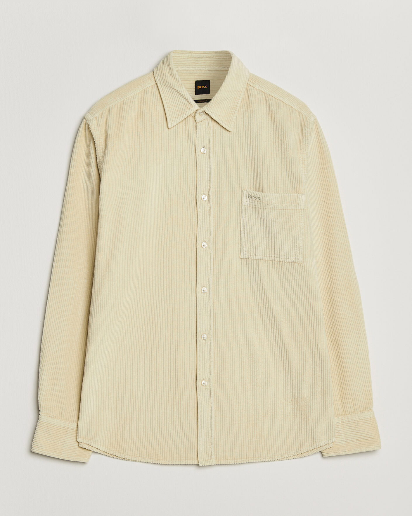 Hombres | Camisas | BOSS ORANGE | Relegant Corduroy Shirt Light Beige