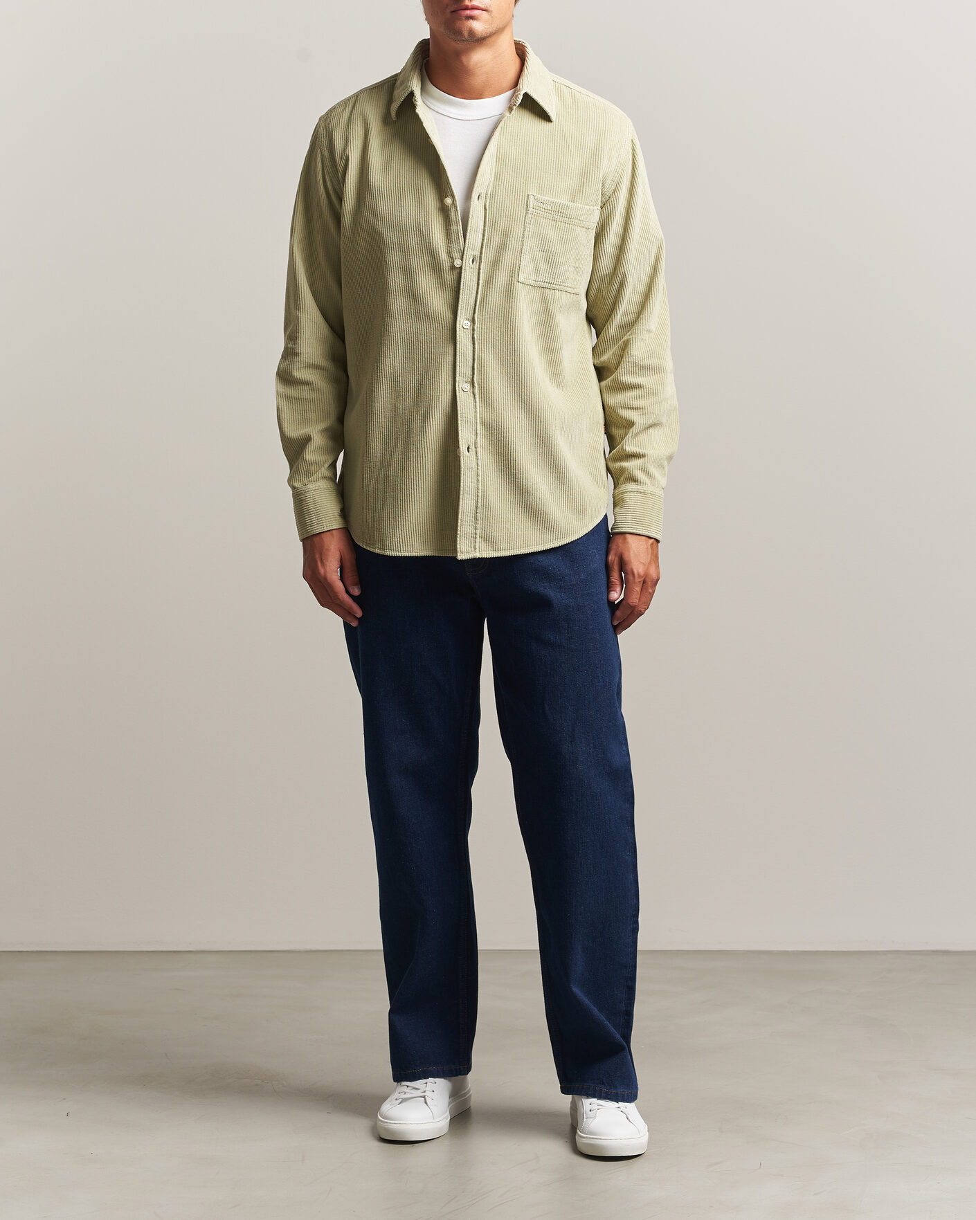 Hombres | Camisas | BOSS ORANGE | Relegant Corduroy Shirt Open Green