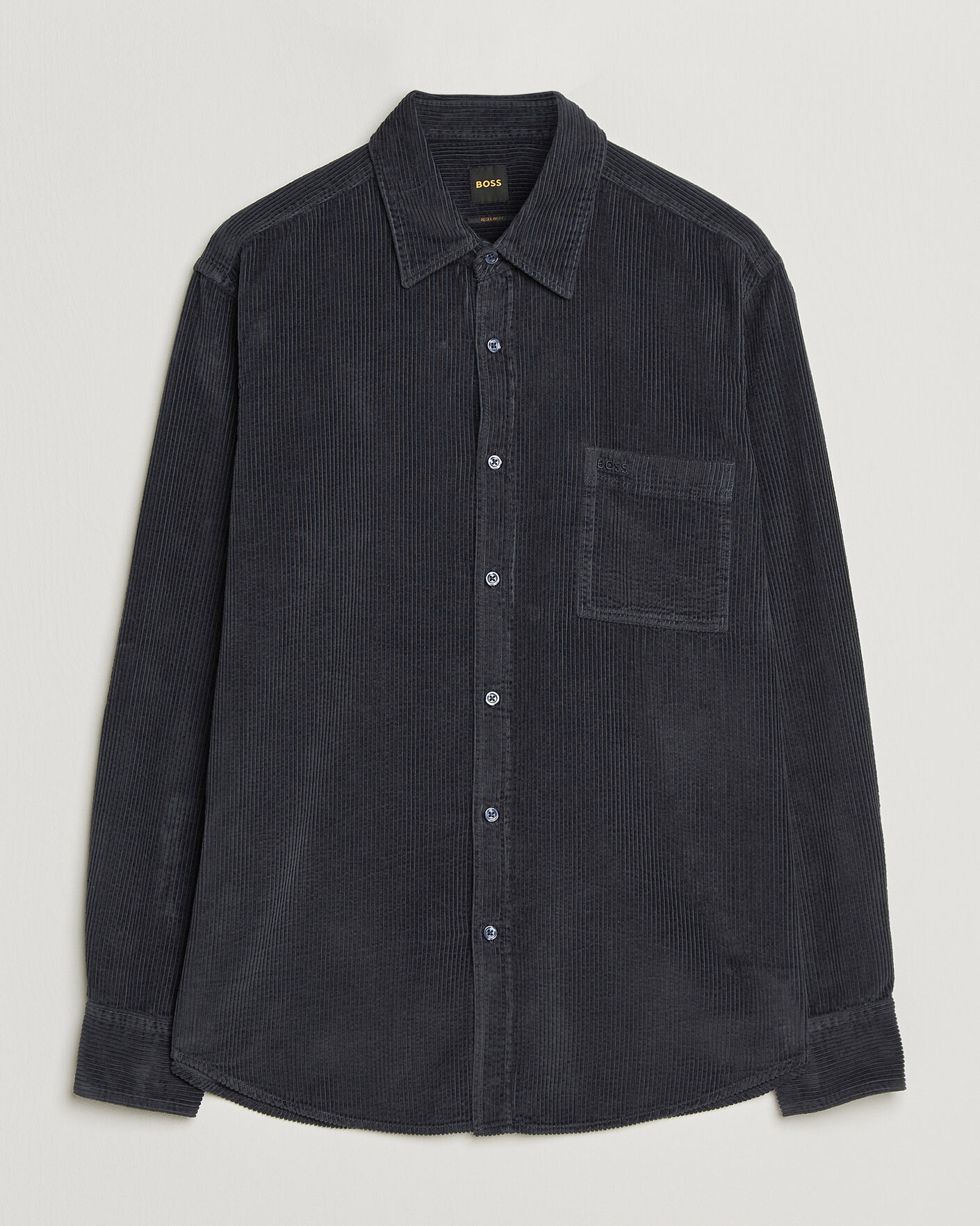Hombres | Camisas | BOSS ORANGE | Relegant Corduroy Shirt Dark Blue