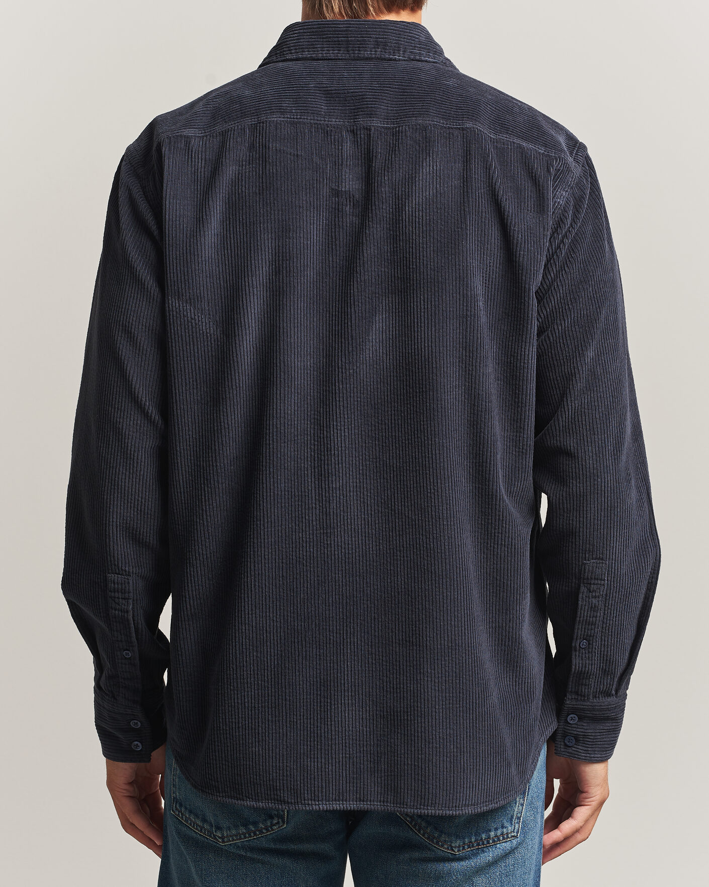 Hombres | Camisas | BOSS ORANGE | Relegant Corduroy Shirt Dark Blue