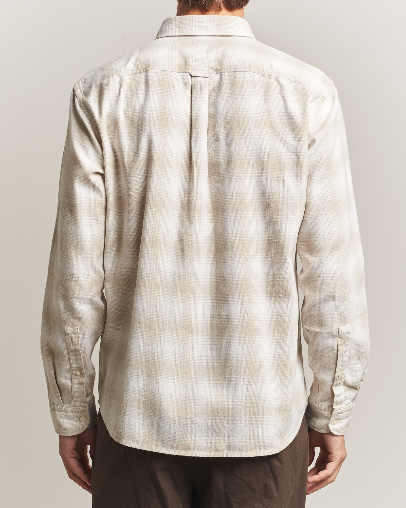 Hombres | Camisas | BOSS ORANGE | Rickert Brushed Cotton Checked Shirt Light Beige
