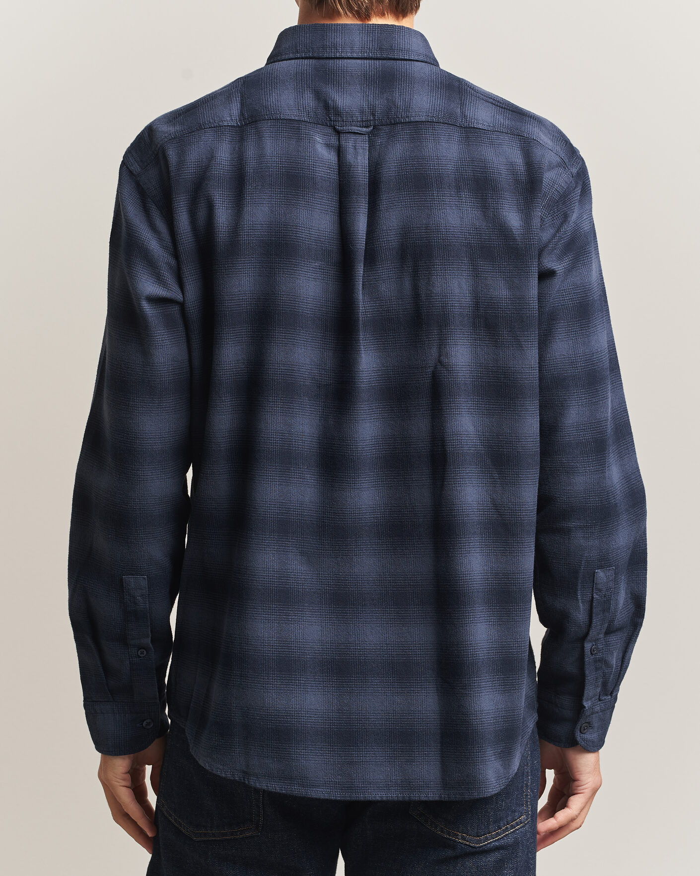 Hombres | Camisas | BOSS ORANGE | Rickert Brushed Cotton Checked Shirt Dark Blue