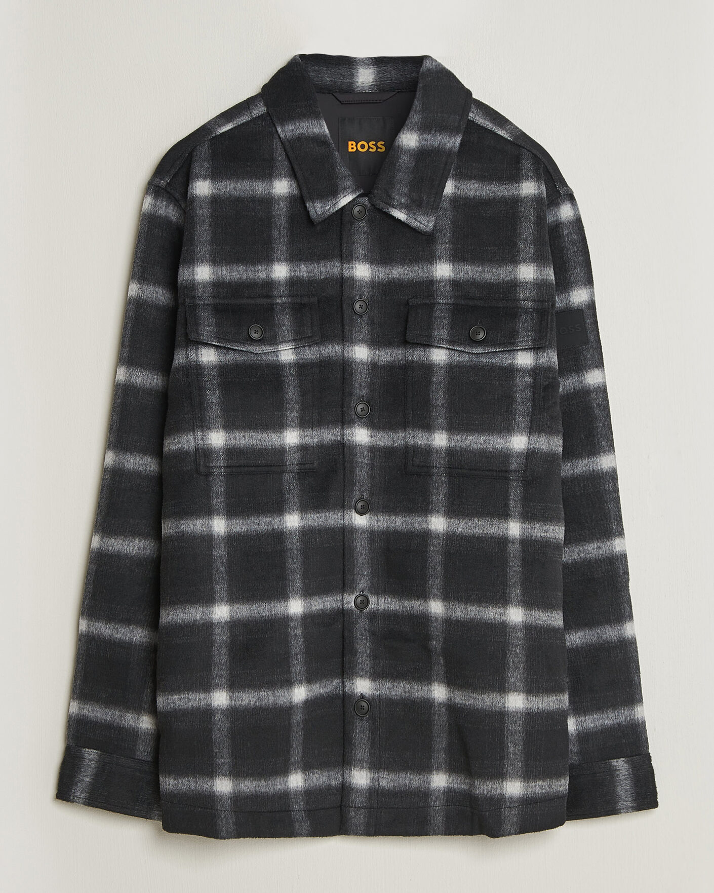 Hombres | Abrigos y chaquetas | BOSS ORANGE | Losky Flannel Checked Overshirt Black