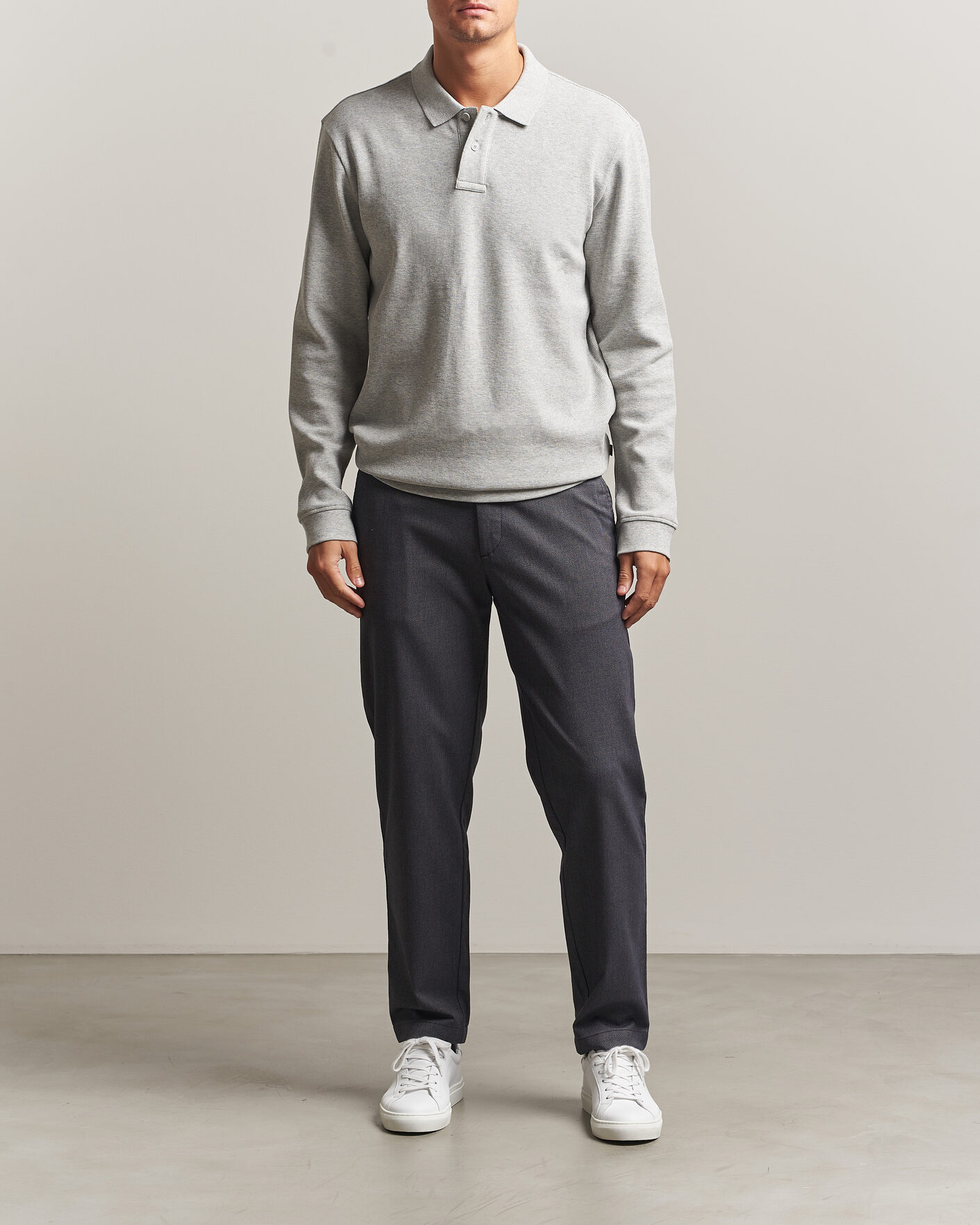 Hombres | Jerséis y prendas de punto | BOSS ORANGE | Petempesto Polo Sweater Open Grey
