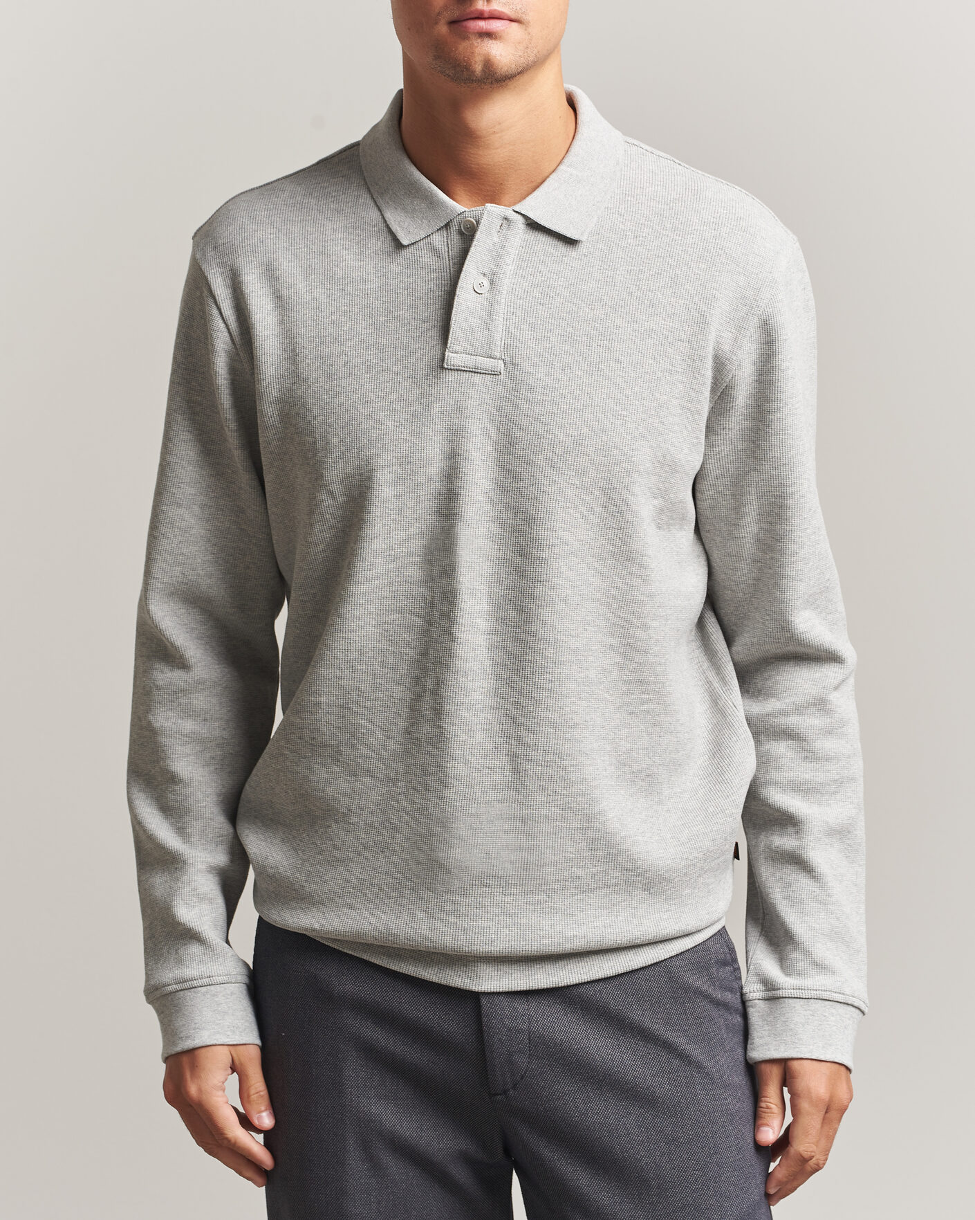 Hombres | Jerséis y prendas de punto | BOSS ORANGE | Petempesto Polo Sweater Open Grey