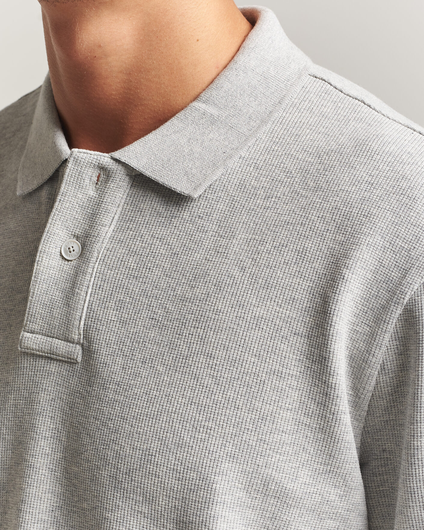 Hombres | Jerséis y prendas de punto | BOSS ORANGE | Petempesto Polo Sweater Open Grey