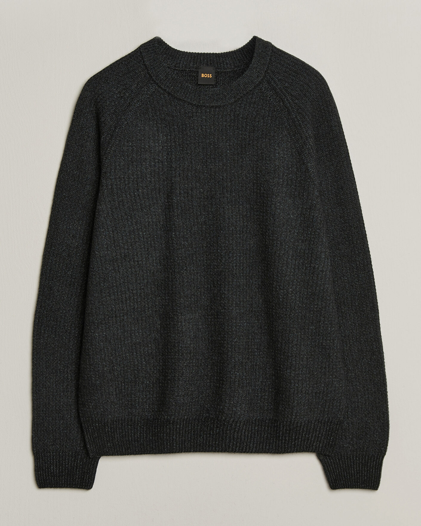 Hombres | Jerséis y prendas de punto | BOSS ORANGE | Kepler Wool Knitted Sweater Black