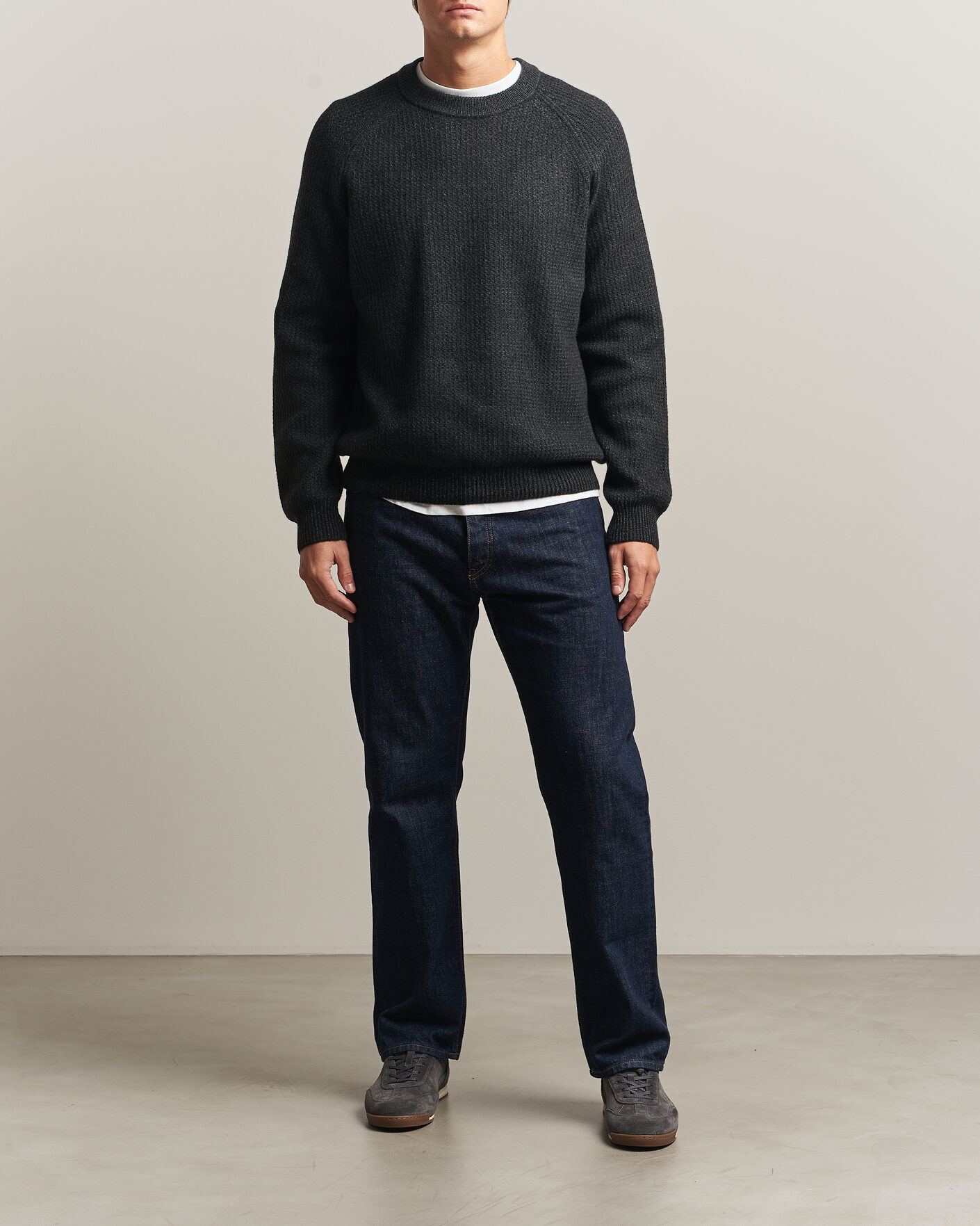 Hombres | Jerséis y prendas de punto | BOSS ORANGE | Kepler Wool Knitted Sweater Black