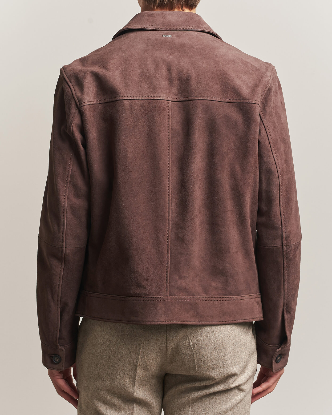 Hombres | Abrigos y chaquetas | BOSS BLACK | Malbano Suede Jacket Dark Brown