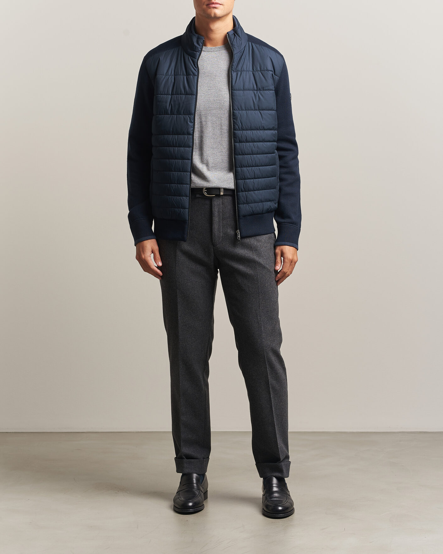 Hombres | Abrigos y chaquetas | BOSS BLACK | Facente Hybrid Jacket Dark Blue