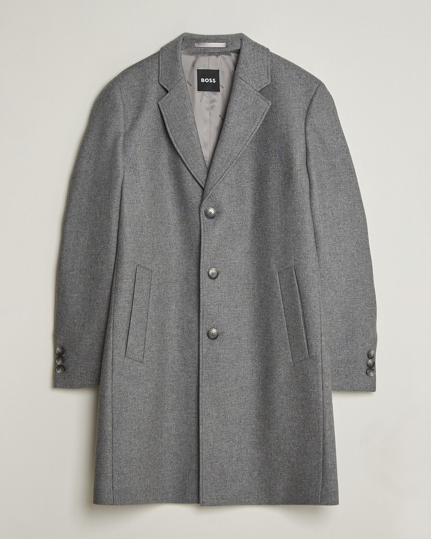 Hombres | Abrigos y chaquetas | BOSS BLACK | Hyde Wool Coat Medium Grey