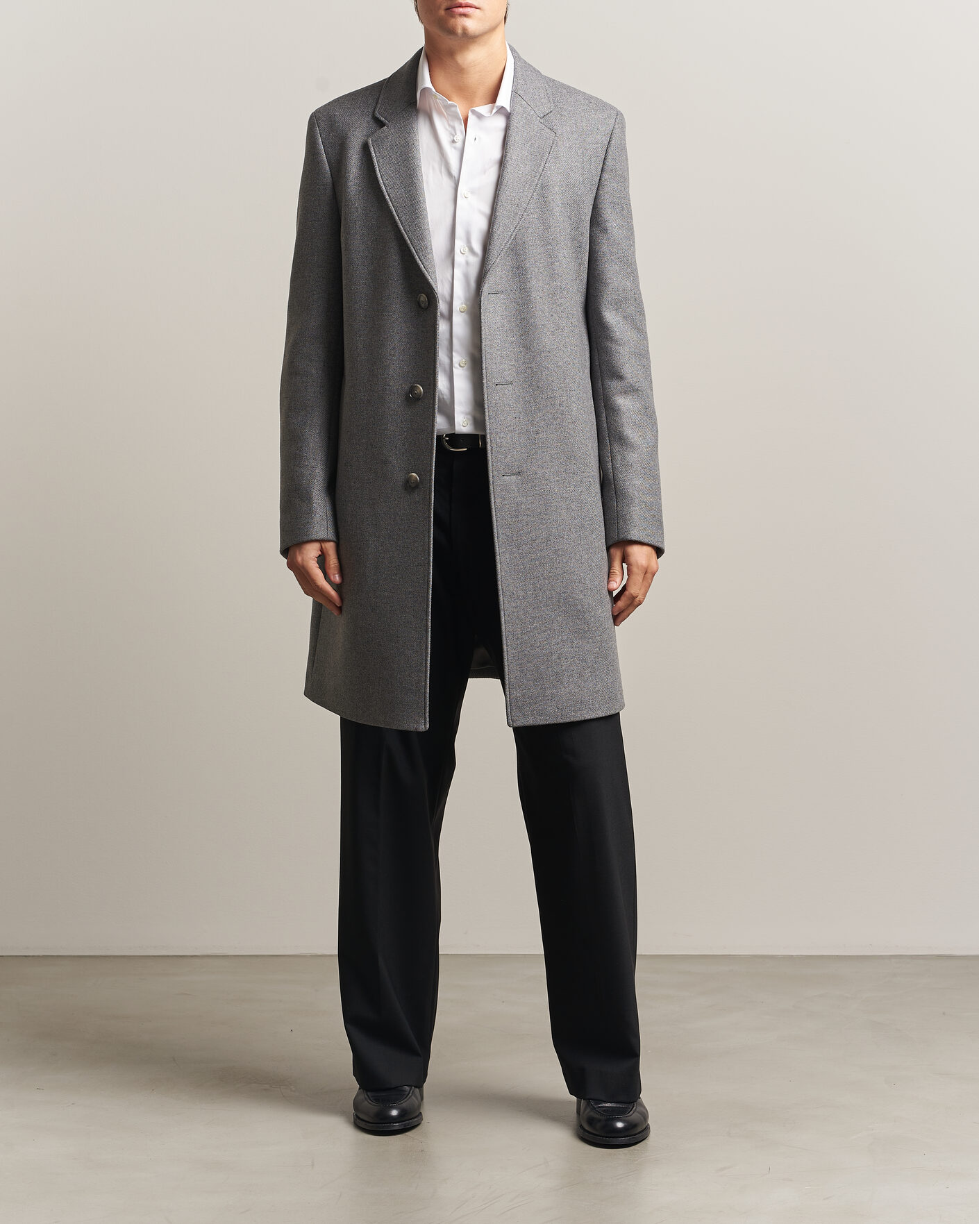 Hombres | Abrigos y chaquetas | BOSS BLACK | Hyde Wool Coat Medium Grey