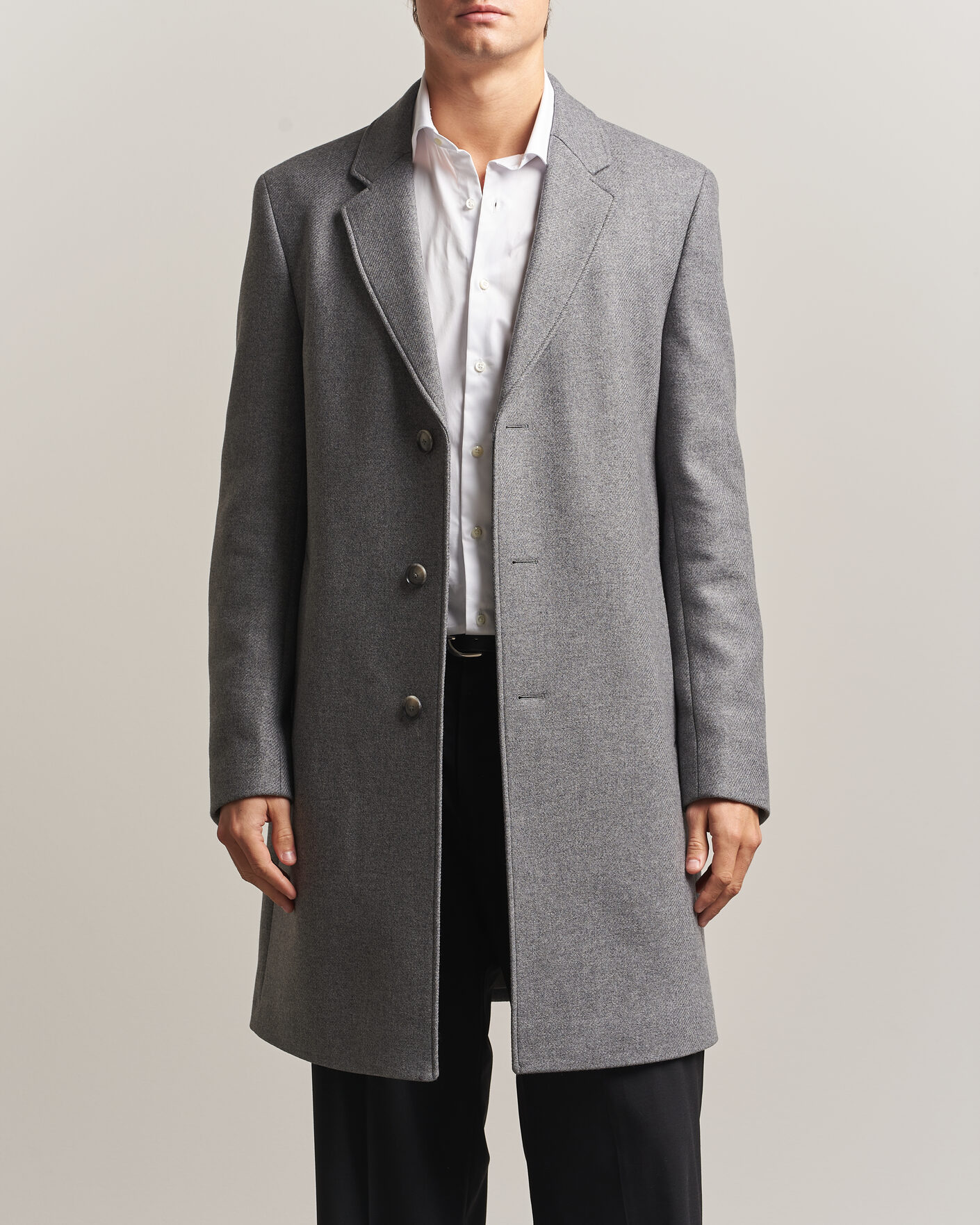 Hombres | Abrigos y chaquetas | BOSS BLACK | Hyde Wool Coat Medium Grey