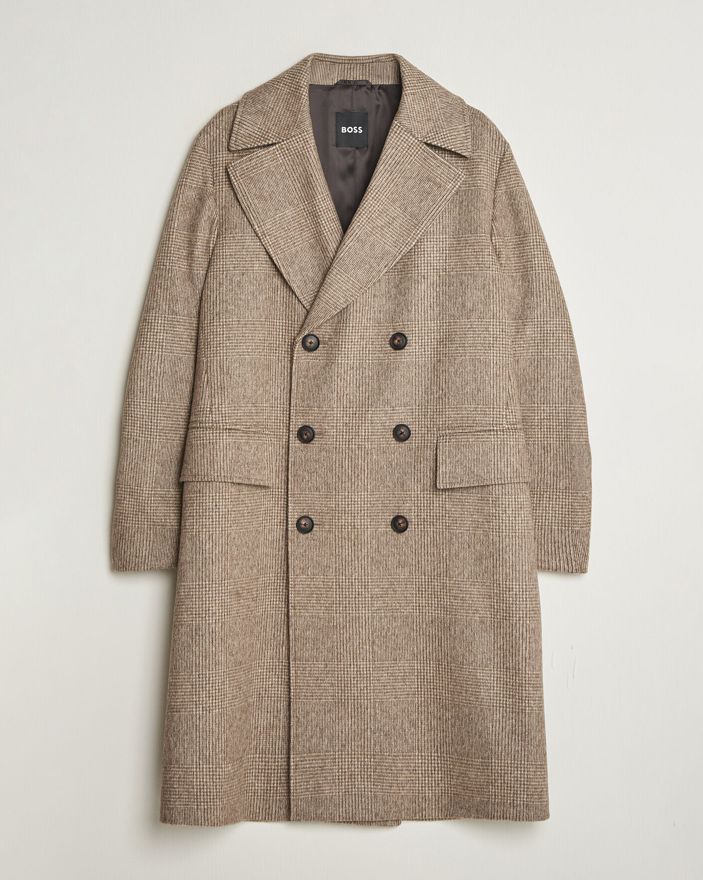 Hombres | Abrigos y chaquetas | BOSS BLACK | Jared Wool Double Breasted Coat Open Brown