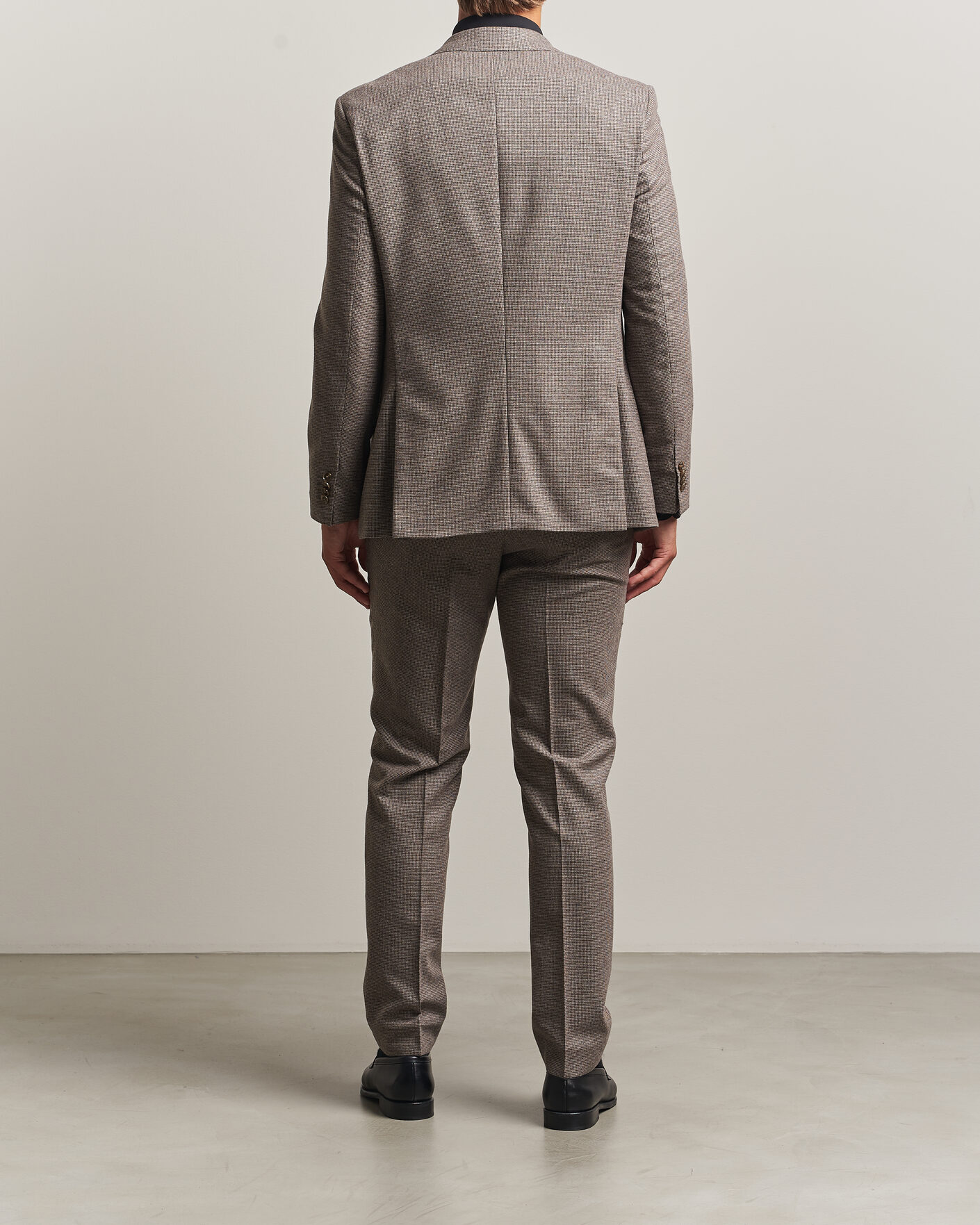 Hombres | Trajes | BOSS BLACK | Huge Wool Pepita Suit Dark Brown