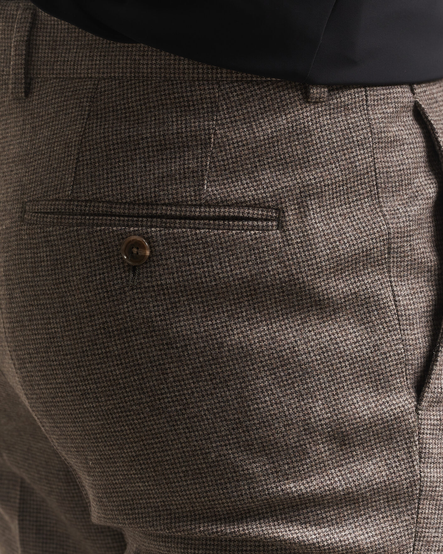 Hombres | Trajes | BOSS BLACK | Huge Wool Pepita Suit Dark Brown