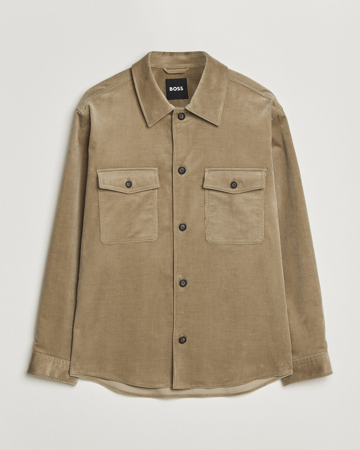 Hombres | Camisas | BOSS BLACK | Carper Corduroy Overshirt Open Brown