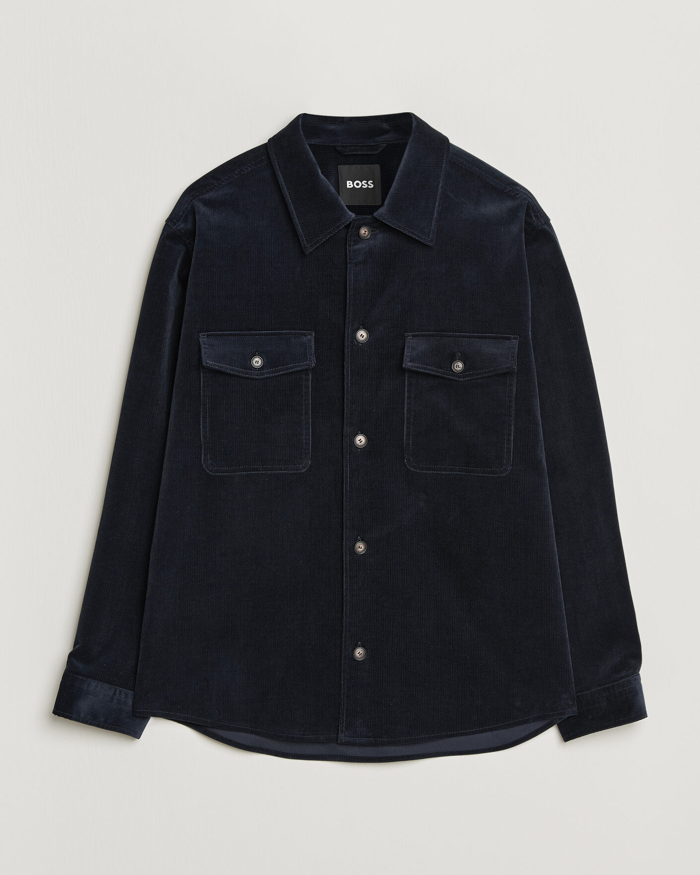 Hombres | Camisas | BOSS BLACK | Carper Corduroy Overshirt Dark Blue