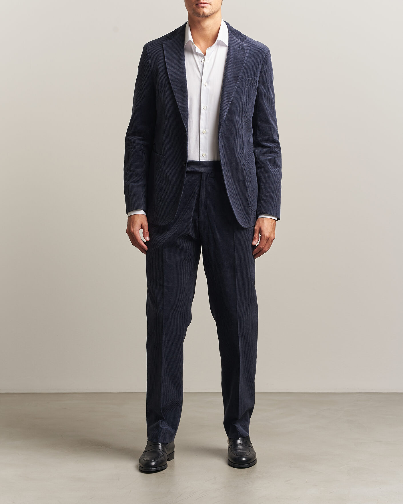 Hombres | Blazers | BOSS BLACK | Hanry Corduroy Suit Blazer Open Blue