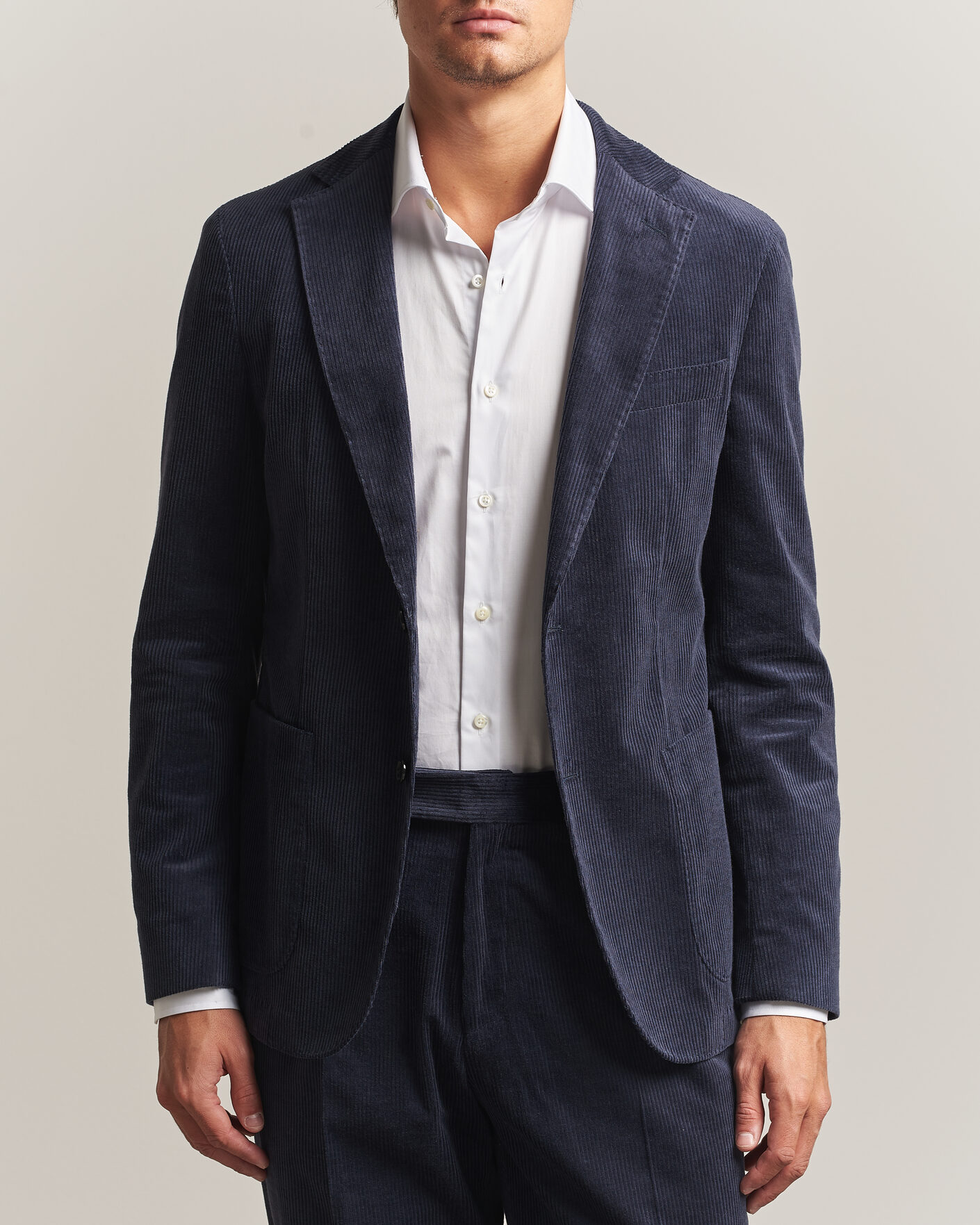 Hombres | Blazers | BOSS BLACK | Hanry Corduroy Suit Blazer Open Blue