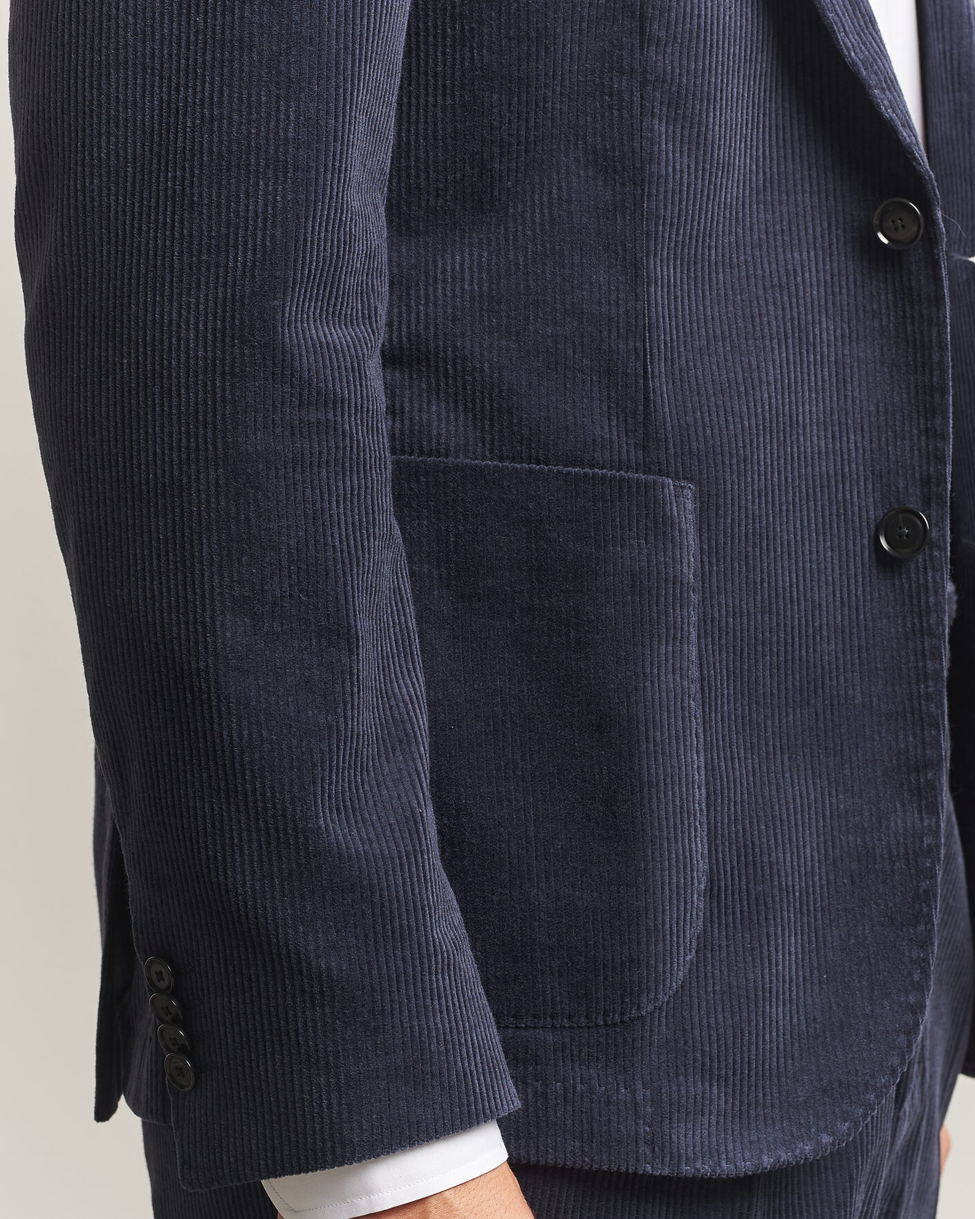 Hombres | Blazers | BOSS BLACK | Hanry Corduroy Suit Blazer Open Blue