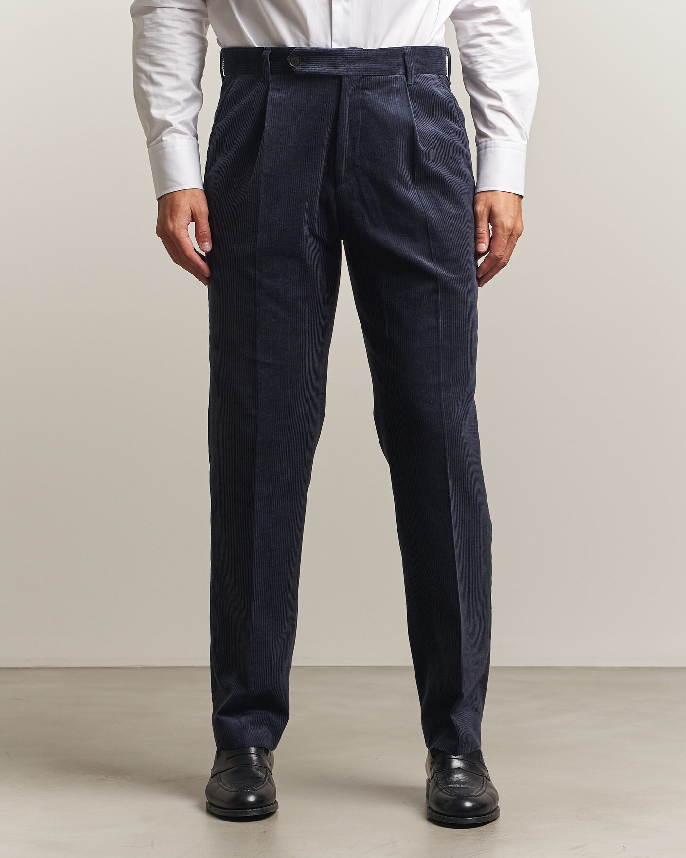 Hombres | Pantalones | BOSS BLACK | Perino Corduroy Suit Trousers Open Blue