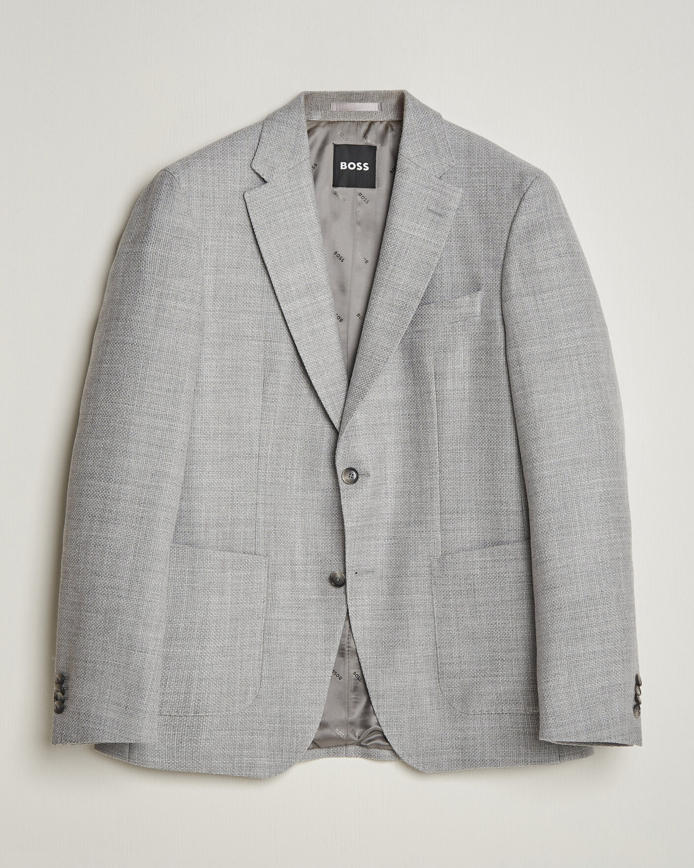 Hombres | Blazers | BOSS BLACK | Hutson Wool Patch Pocket Blazer Light Grey