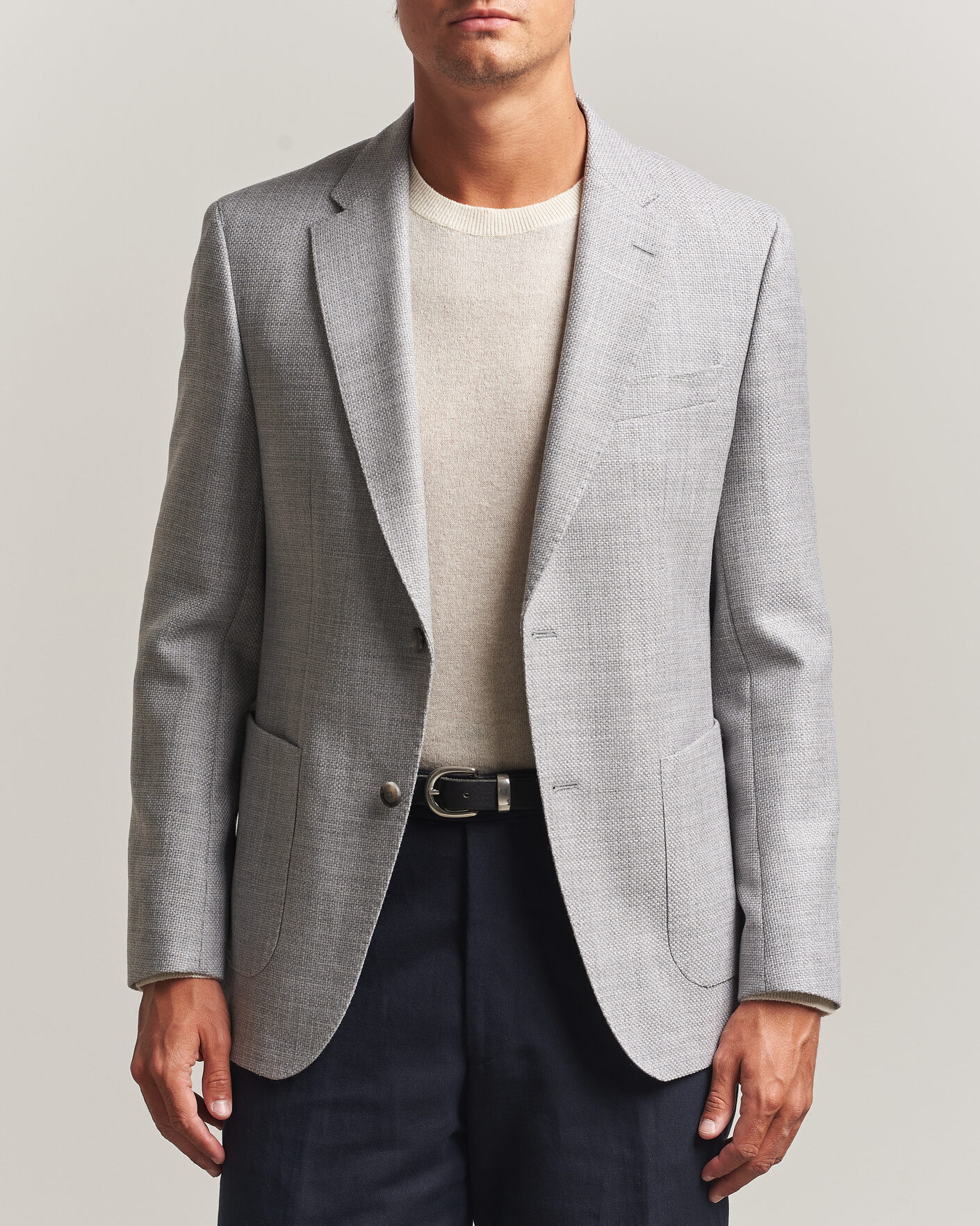 Hombres | Blazers | BOSS BLACK | Hutson Wool Patch Pocket Blazer Light Grey