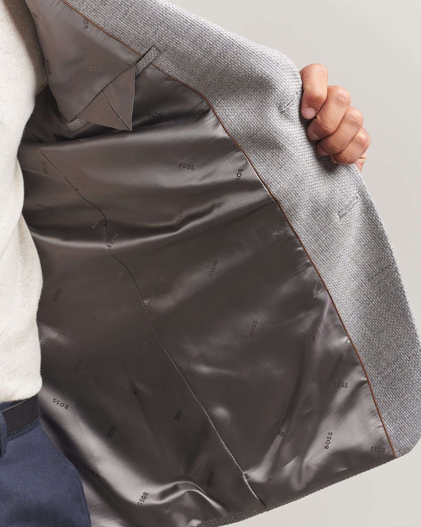 Hombres | Blazers | BOSS BLACK | Hutson Wool Patch Pocket Blazer Light Grey