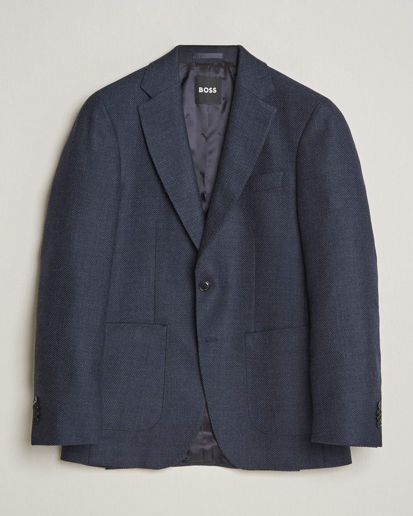 Hombres | Blazers | BOSS BLACK | Hutson Wool Patch Pocket Blazer Dark Blue