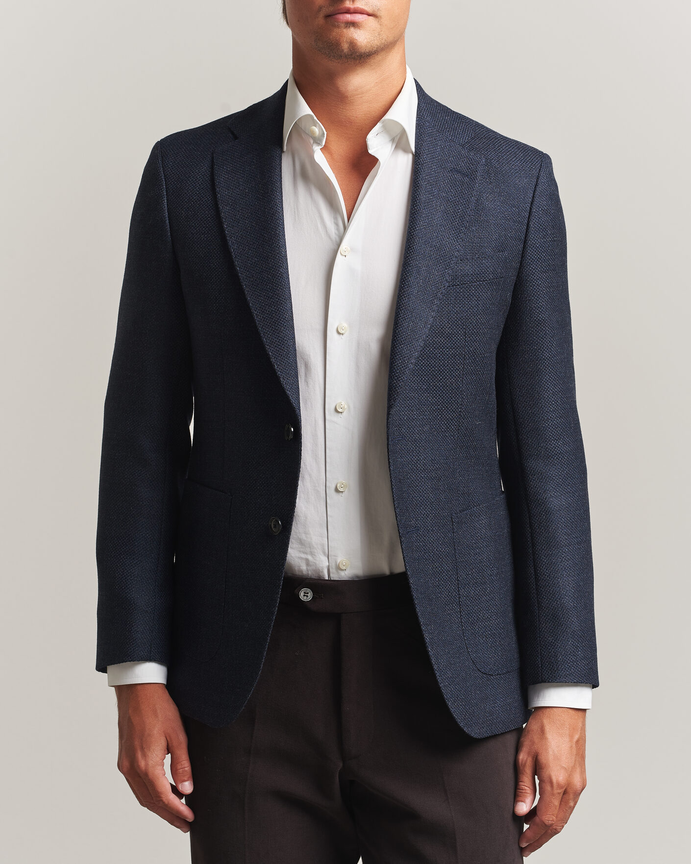 Hombres | Blazers | BOSS BLACK | Hutson Wool Patch Pocket Blazer Dark Blue