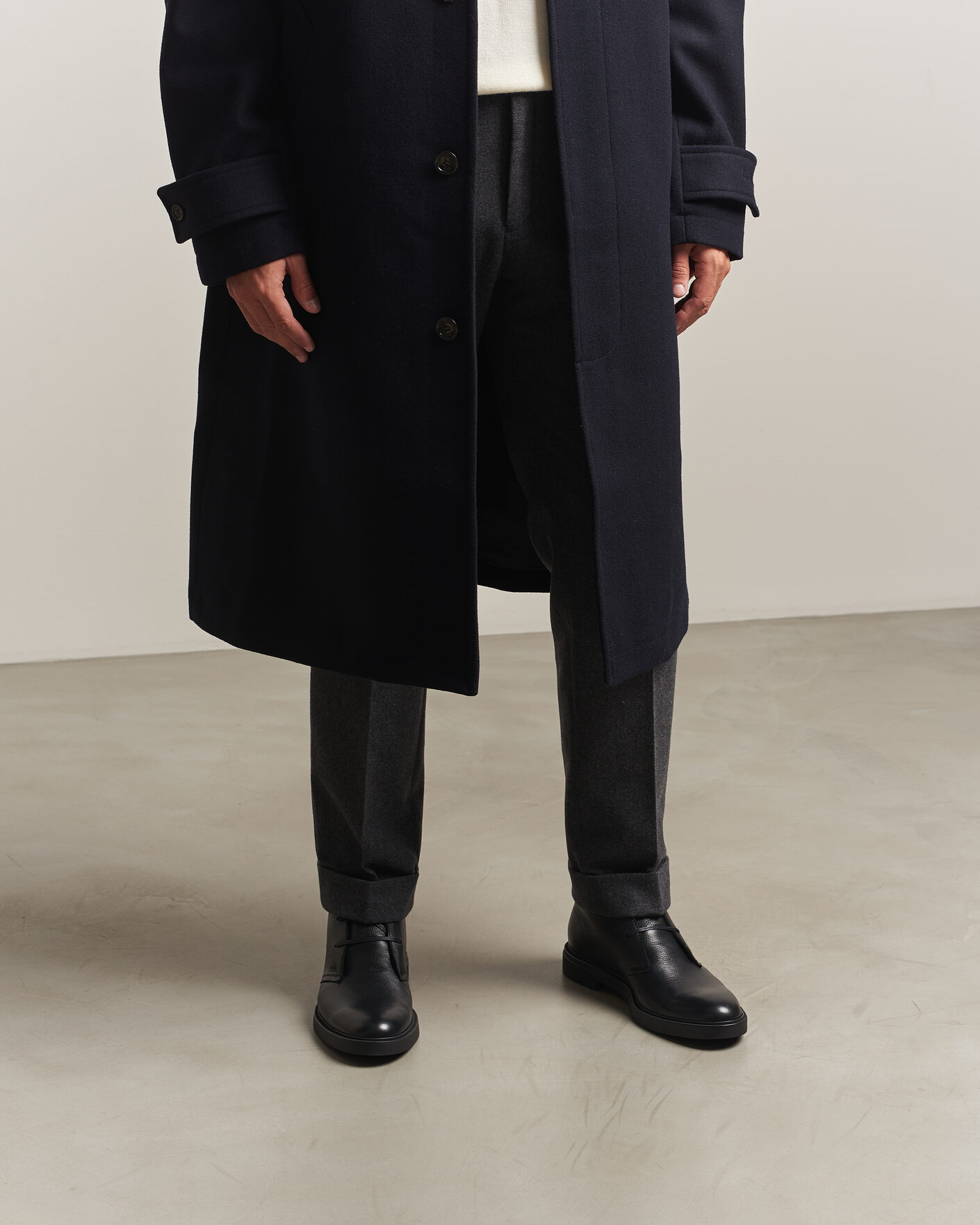 Hombres | Botas | BOSS BLACK | Calev Grained Leather Chukka Boot Black