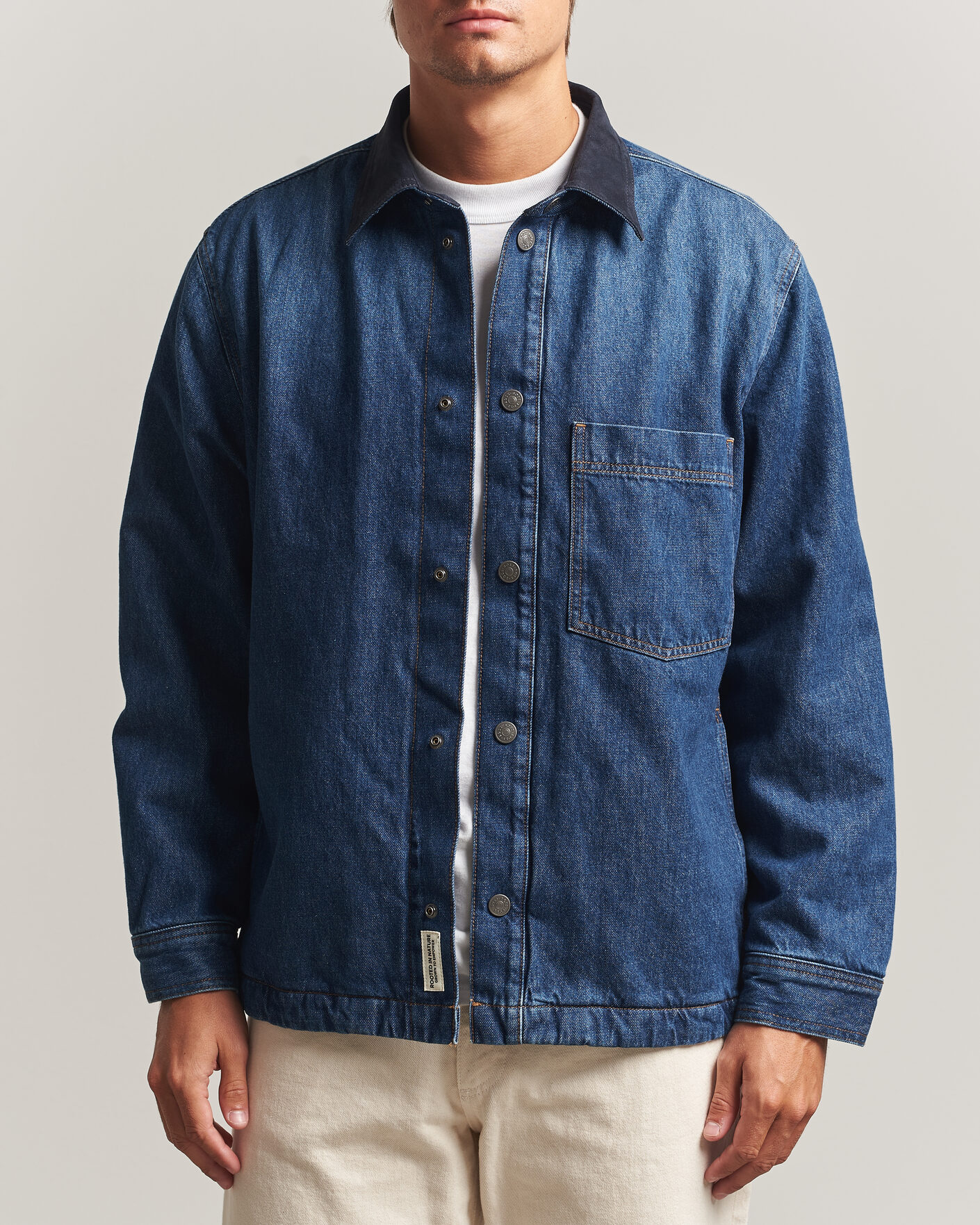 Hombres | Camisas | BOSS ORANGE | Laredo Denim Overshirt Navy