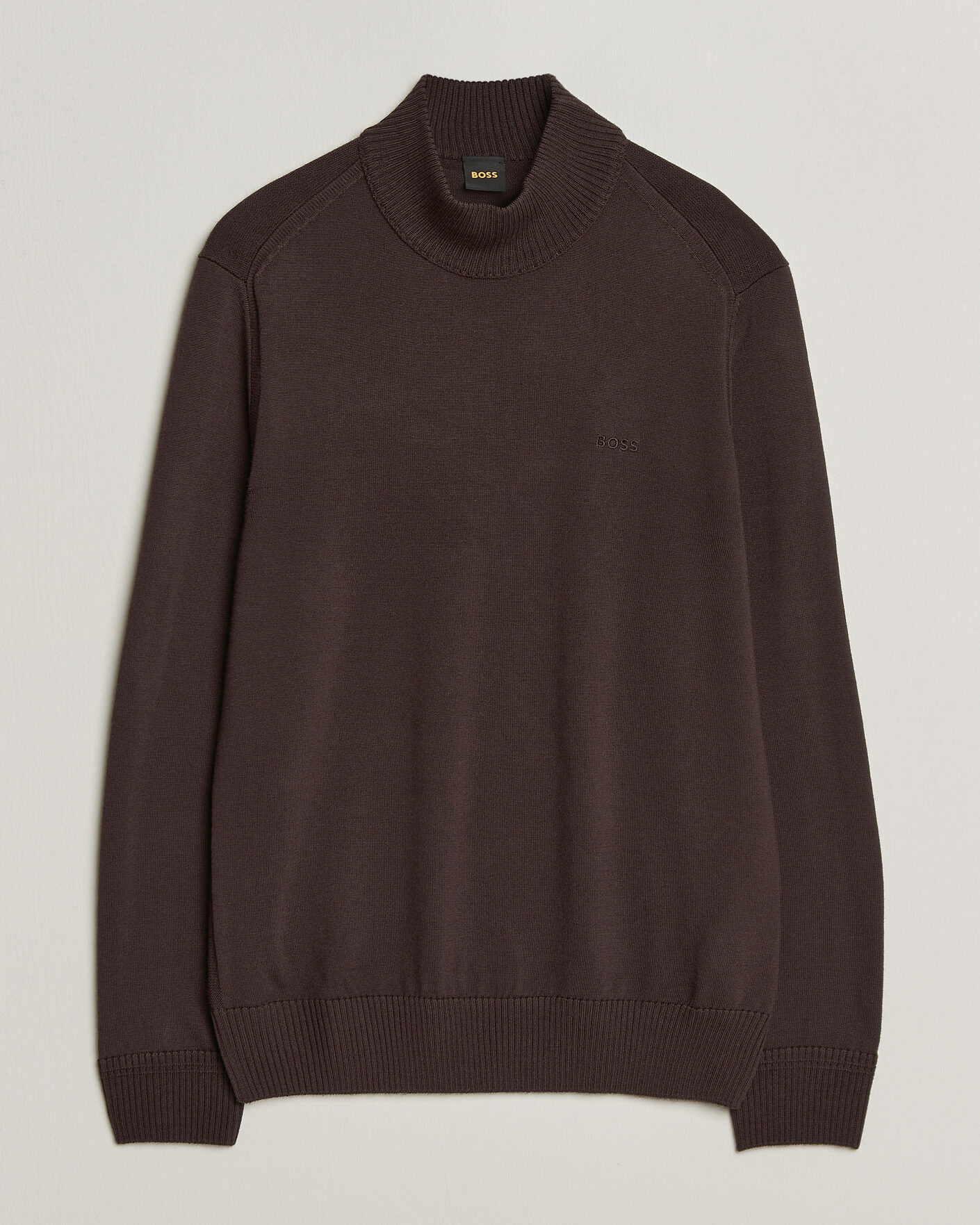 Hombres | Jerséis y prendas de punto | BOSS ORANGE | Avac Knitted Turtleneck Dark Brown