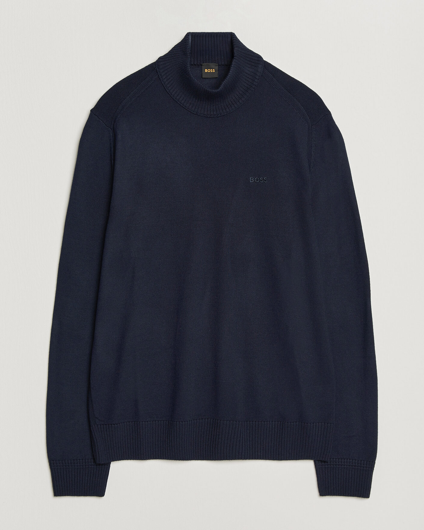 Hombres | Jerséis y prendas de punto | BOSS ORANGE | Avac Knitted Turtleneck Dark Blue