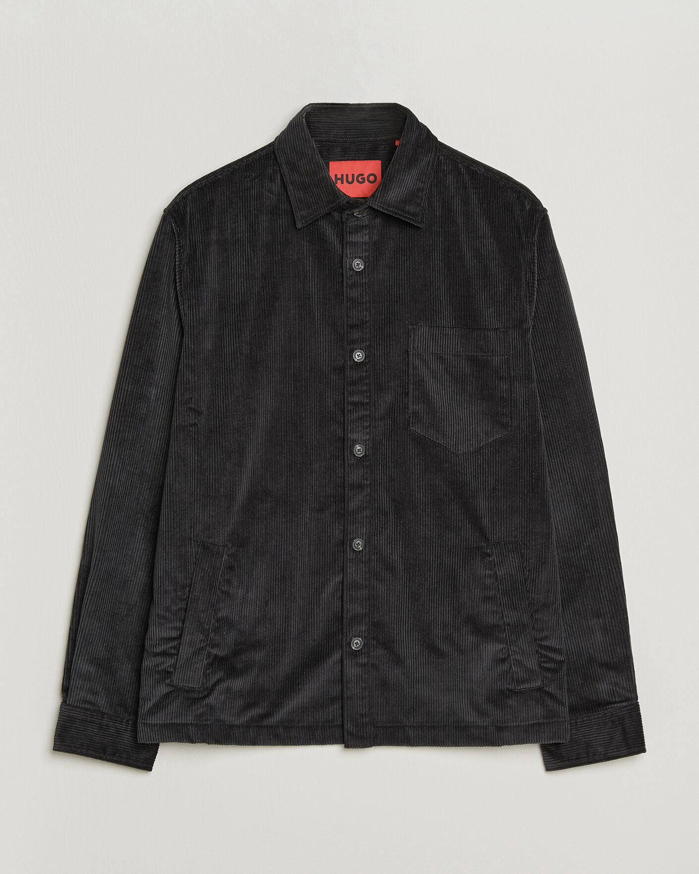 Hombres | Camisas | HUGO | Ecord Corduroy Overshirt Black