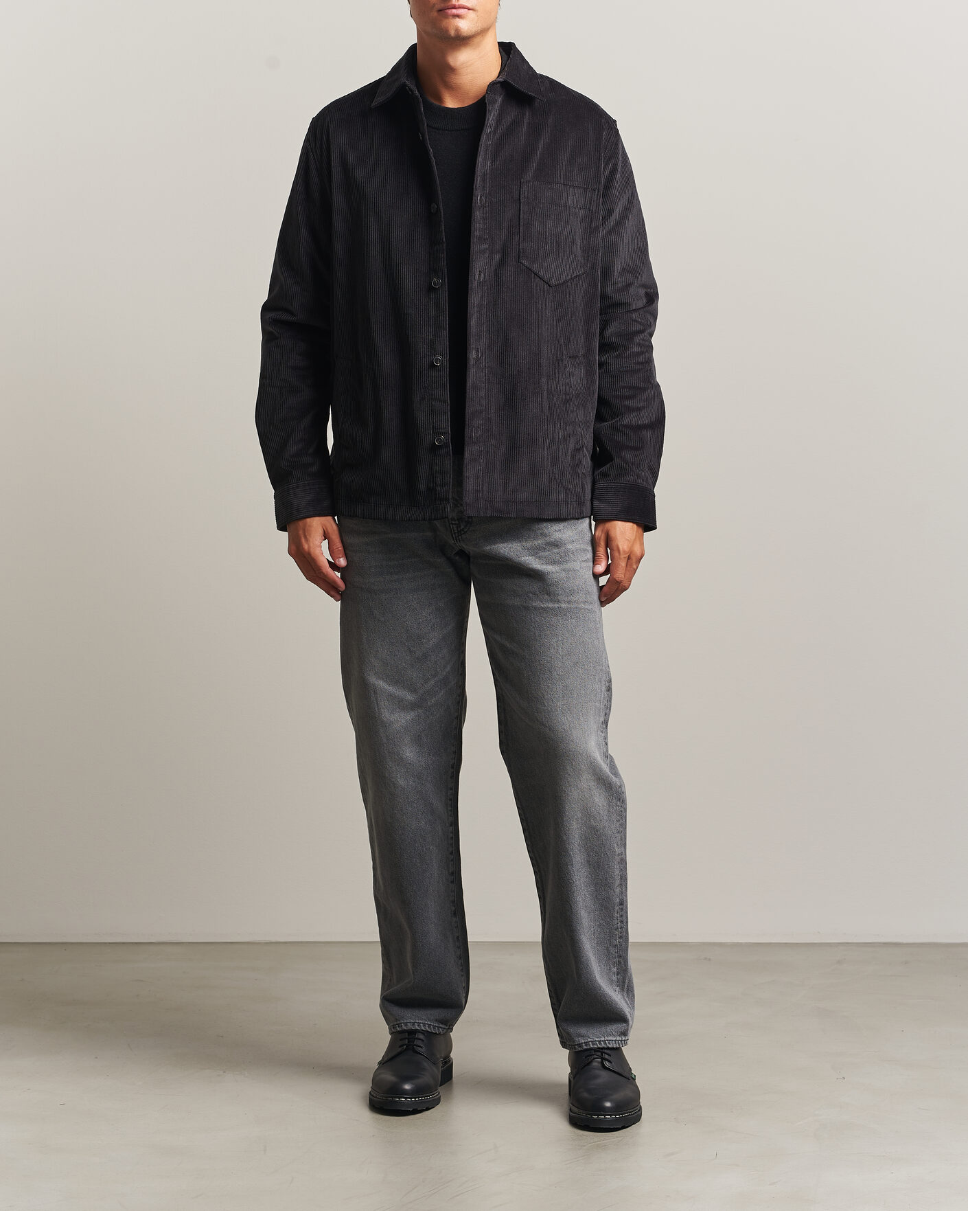 Hombres | Camisas | HUGO | Ecord Corduroy Overshirt Black