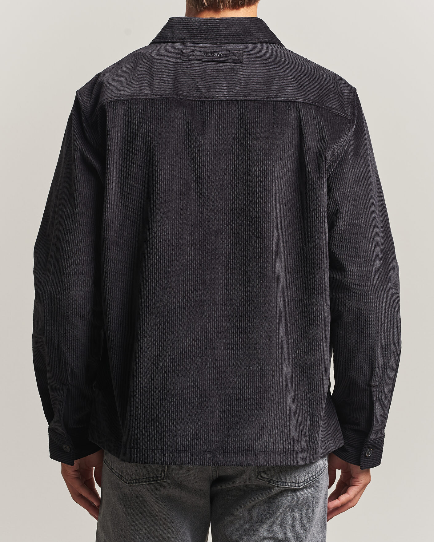 Hombres | Camisas | HUGO | Ecord Corduroy Overshirt Black