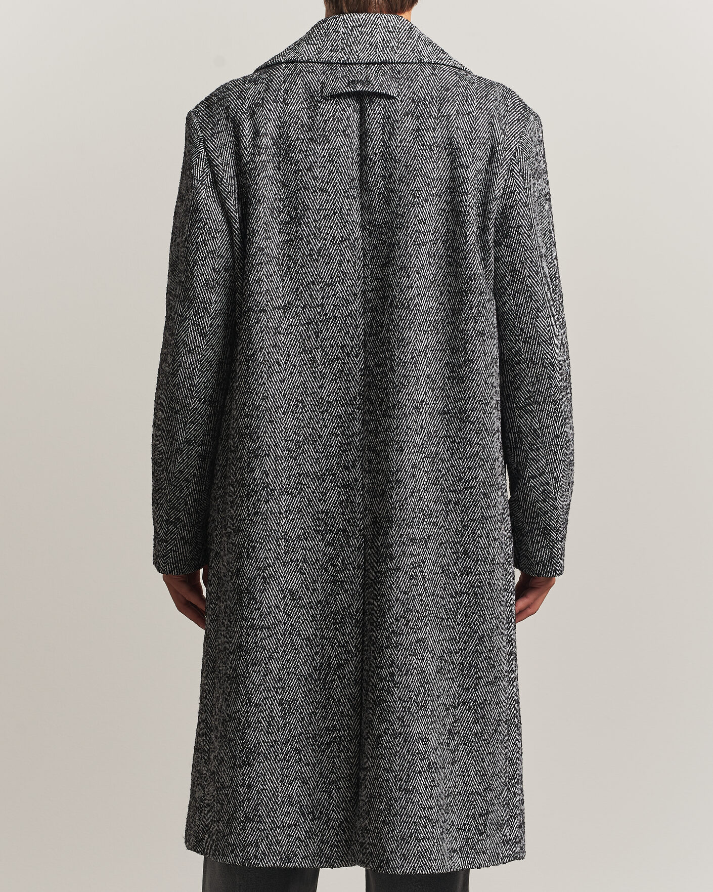 Hombres | Abrigos y chaquetas | HUGO | Milas Herringbone Double Breasted Coat Dark Grey