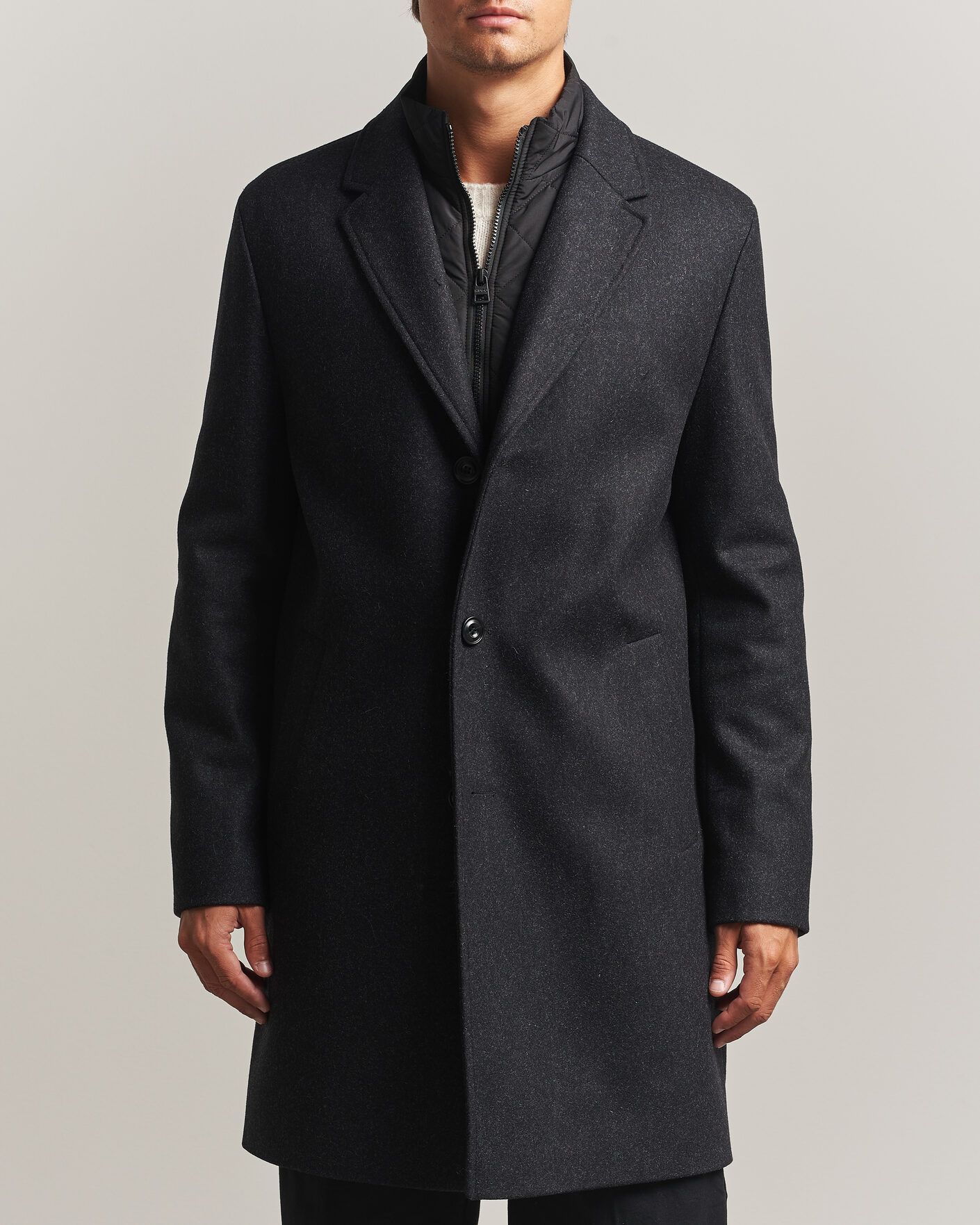 Hombres | Abrigos y chaquetas | HUGO | Milogan Bib Coat Black
