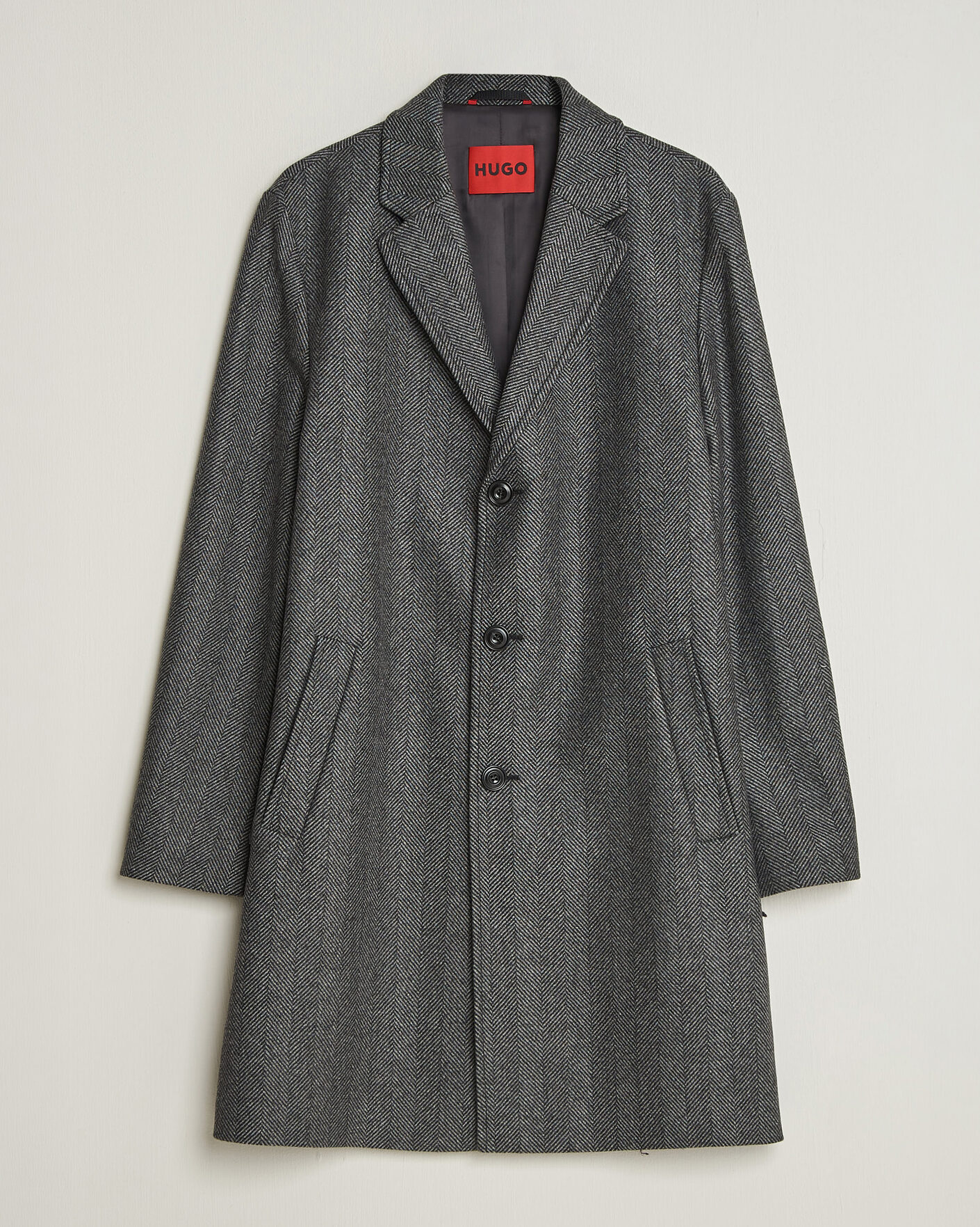 Hombres | Abrigos y chaquetas | HUGO | Malte Herringbone Coat Dark Grey