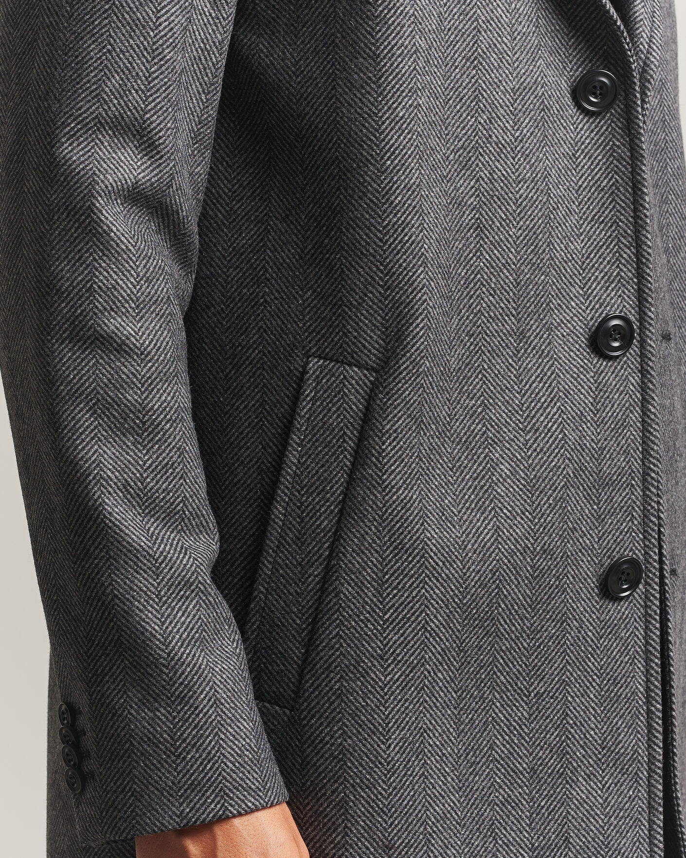 Hombres | Abrigos y chaquetas | HUGO | Malte Herringbone Coat Dark Grey